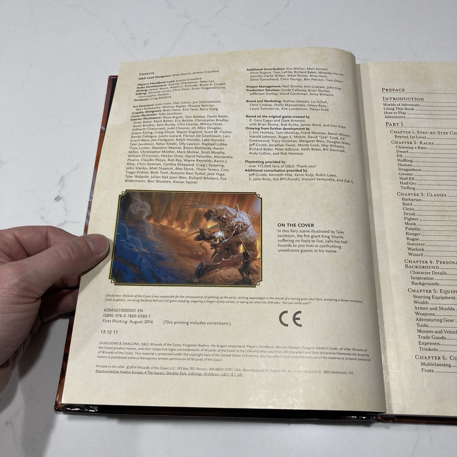 Dungeons and Dragons Player’s Handbook 5th Edition Hardcover D&D Fair/Acceptable