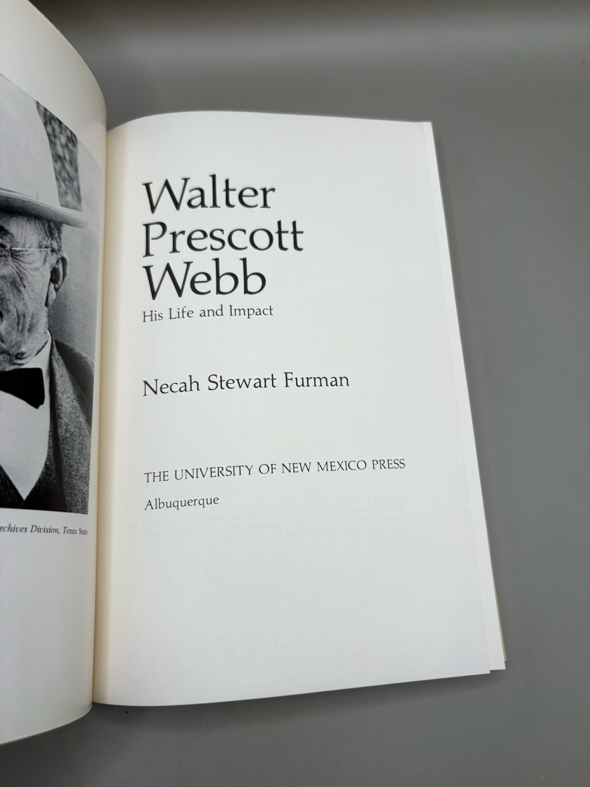 Walter Prescott Webb/Necah Stewart Furman Signed Inscribed/First Edition/1976/HC