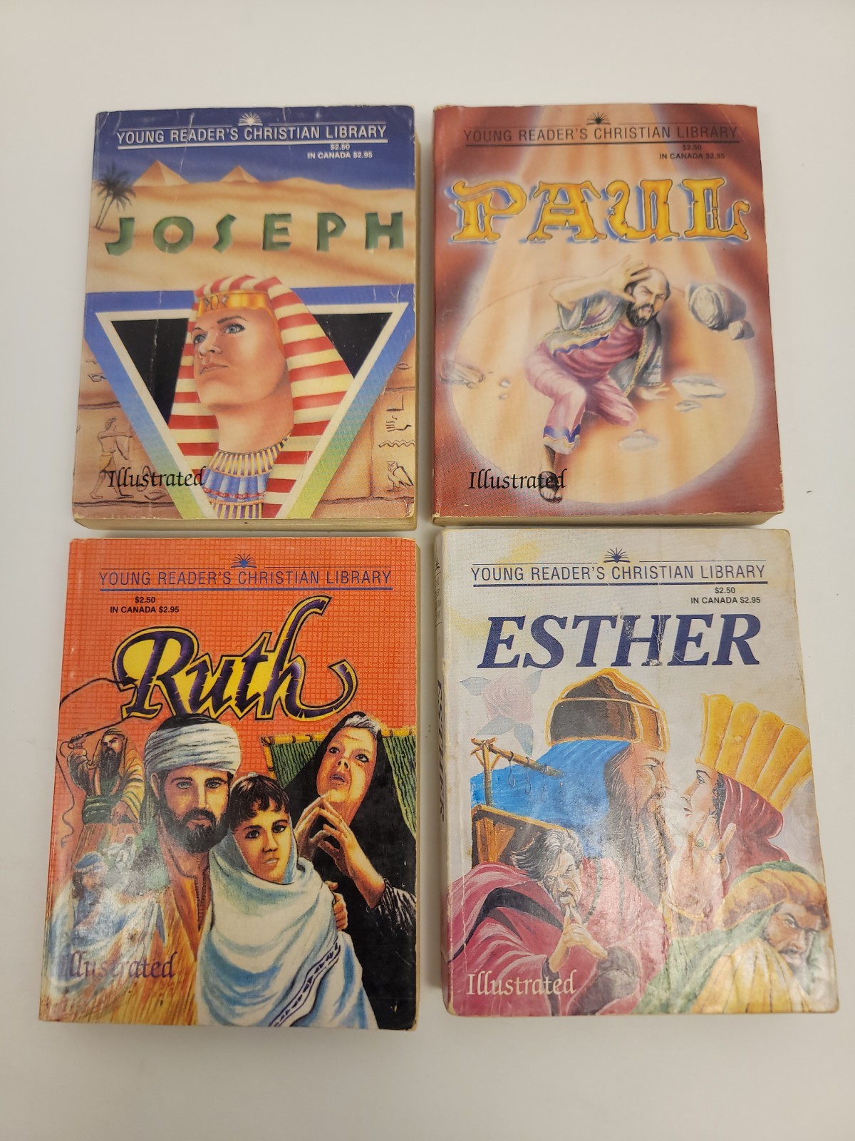 LOT OF 4 YOUNG READER’S CHRISTIAN LIBRARY PB Paul, Joseph, Esther, Ruth