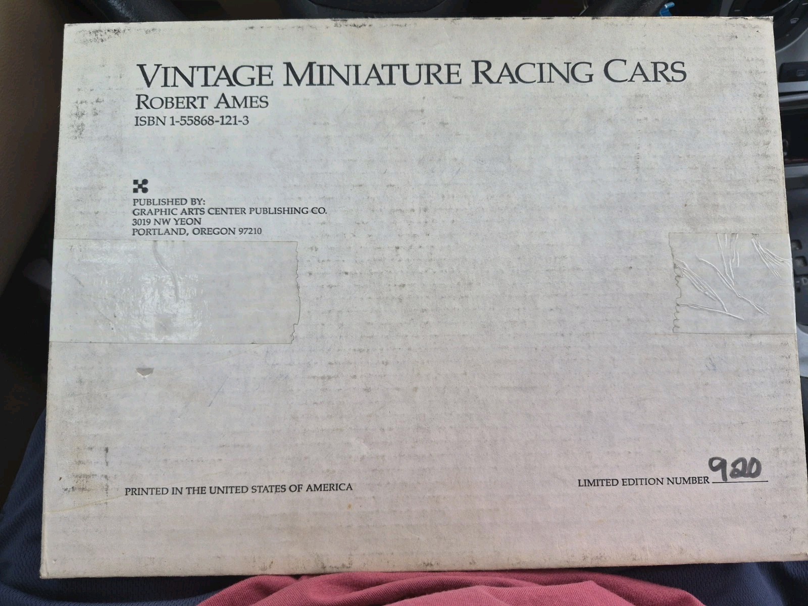 Vintage Miniature Racing Cars, Bob Ames, (Signed & numbered 920/1500) 1st ed.