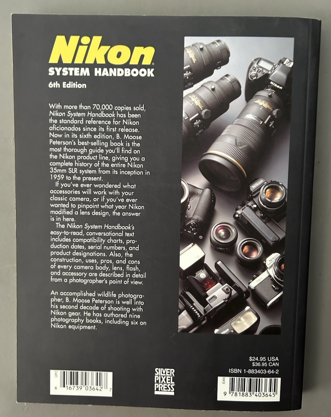 #776 Nikon System Handbook By B. Moose Peterson 6th Edition