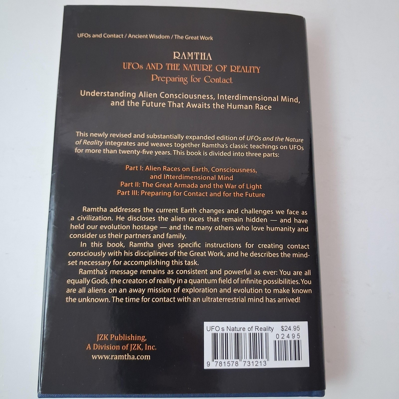 UFOs And The Nature Of Reality Ramtha KEW Publishing Black HC DJ 2014 USA