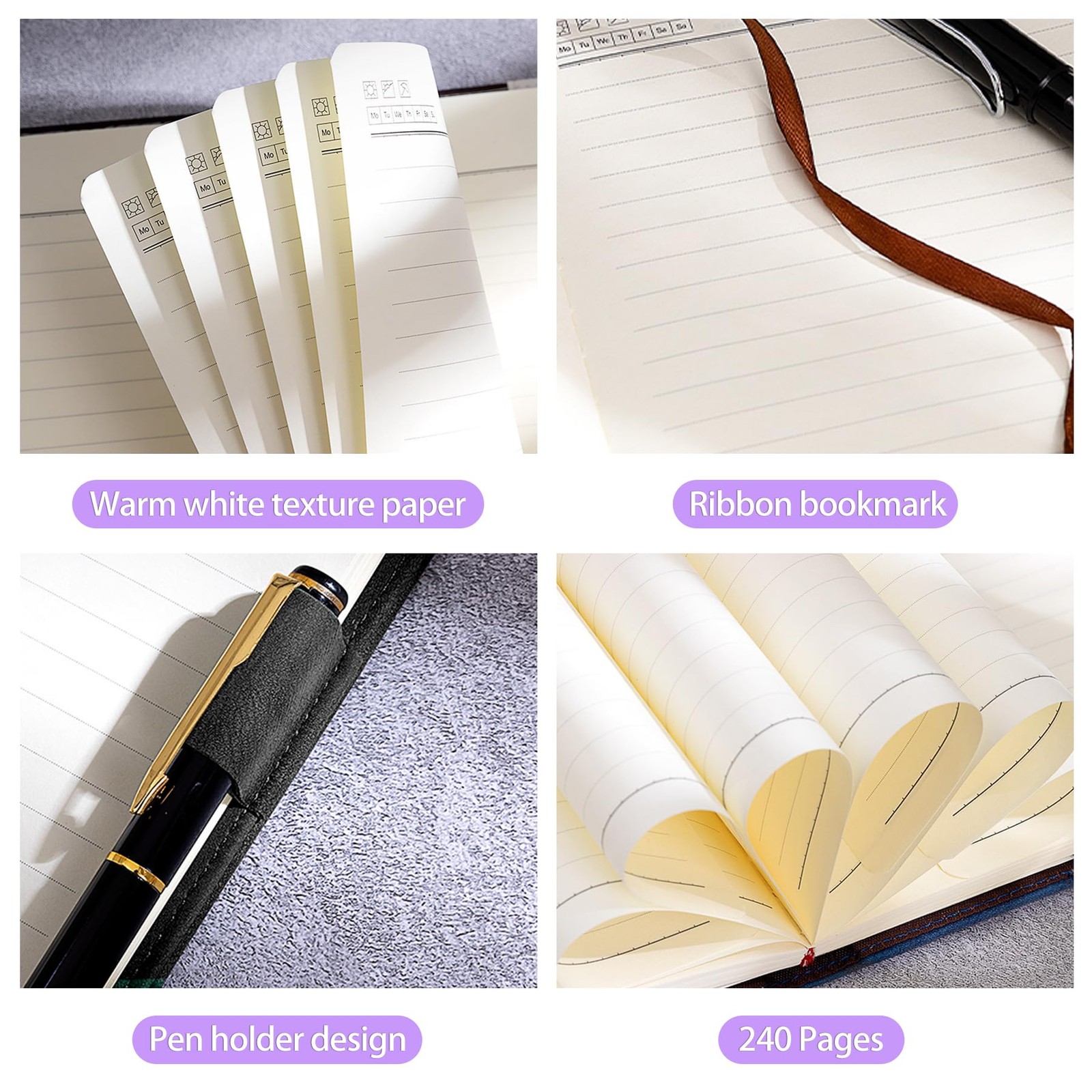 ZeriLion 240 Pages A5 Lock Journal Retro PU Leather Locking Diary Notebook – …