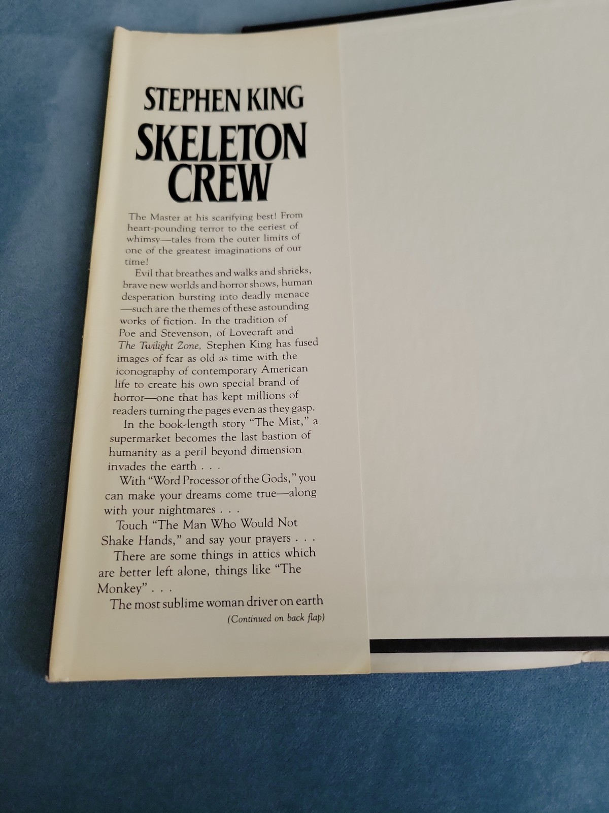 Stephen King Skeleton Crew Book 1985 Hardcover BCE 1st Ed G.P. Putnam