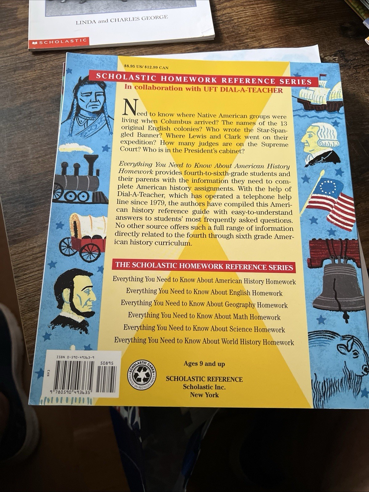 Lot of 2-Scholastic Homework Reference World and American History PB Ages 9-12