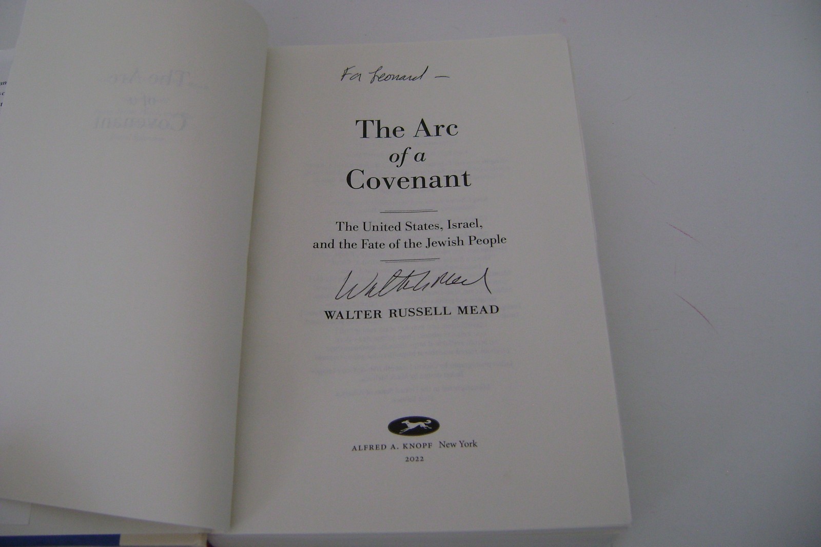 *SIGNED* The Arc of a Covenant Walter Russell Mead / HC 1st Ed