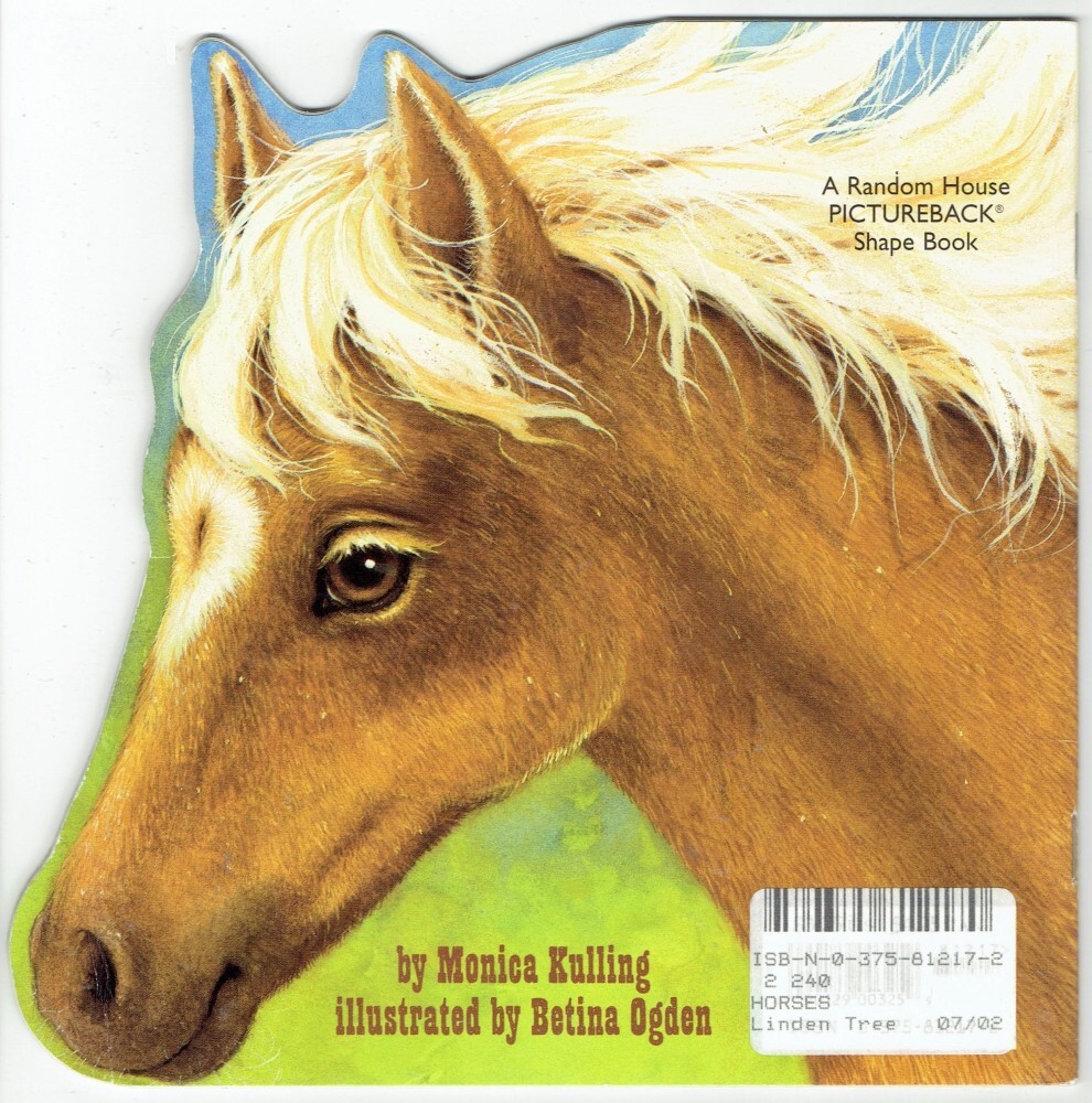 Children’s Random House Pictureback Shape Book ~ HORSES by Monica Kulling 1st Ed