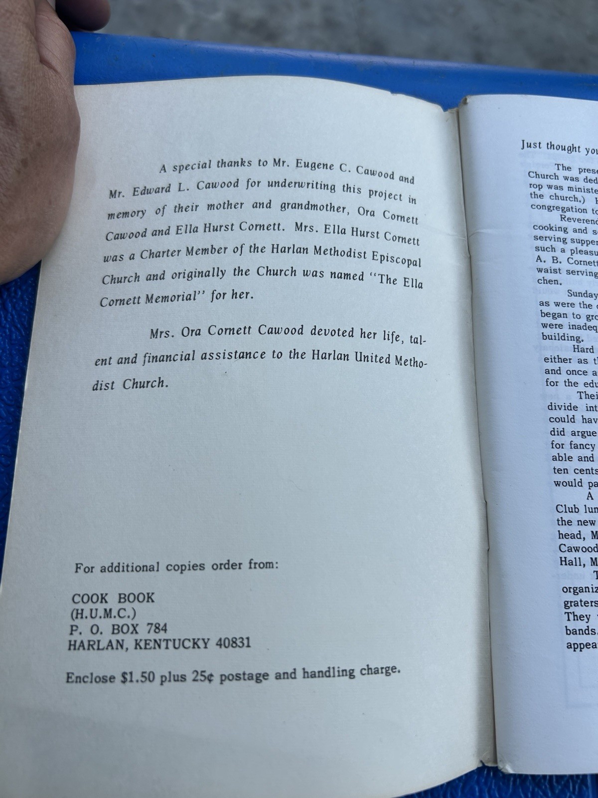 TREASURED RECIPES Harlan United Methodist Church Women 1975 PB Kentucky Cookbook