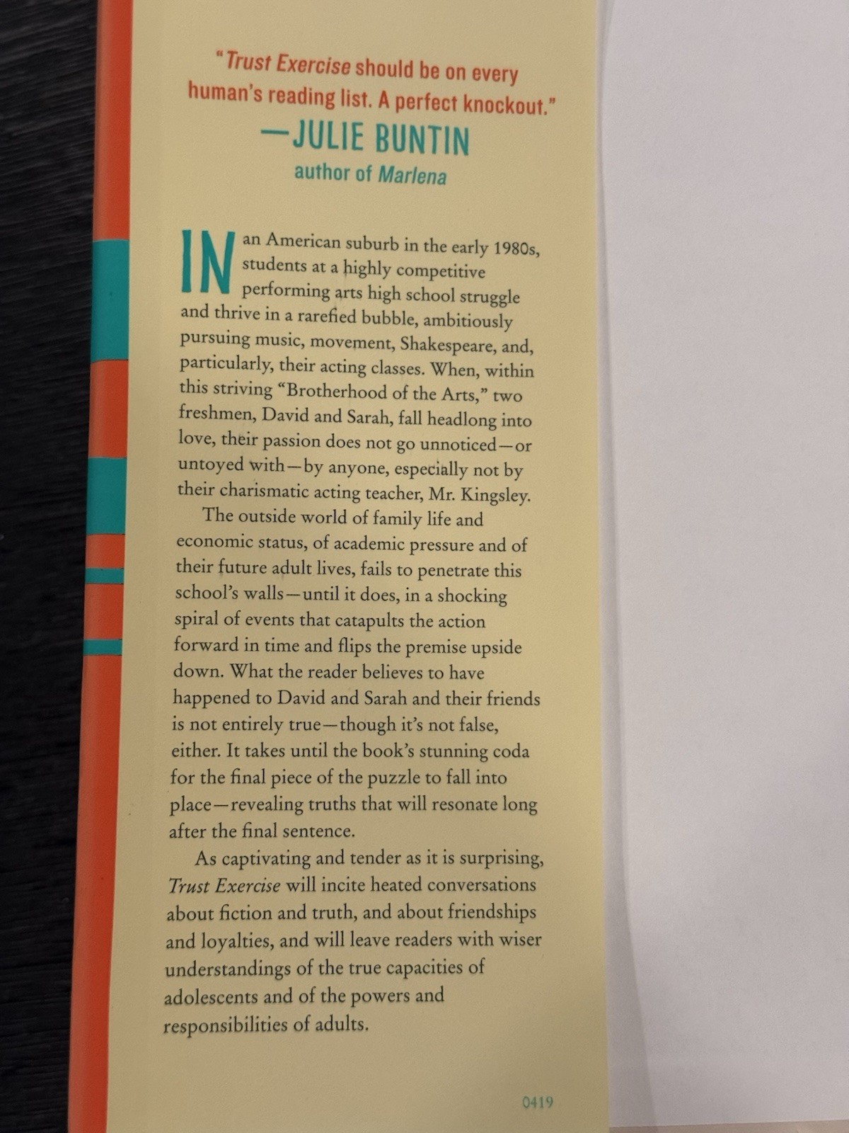 Trust Exercise by Susan Choi – Hardcover First Edition