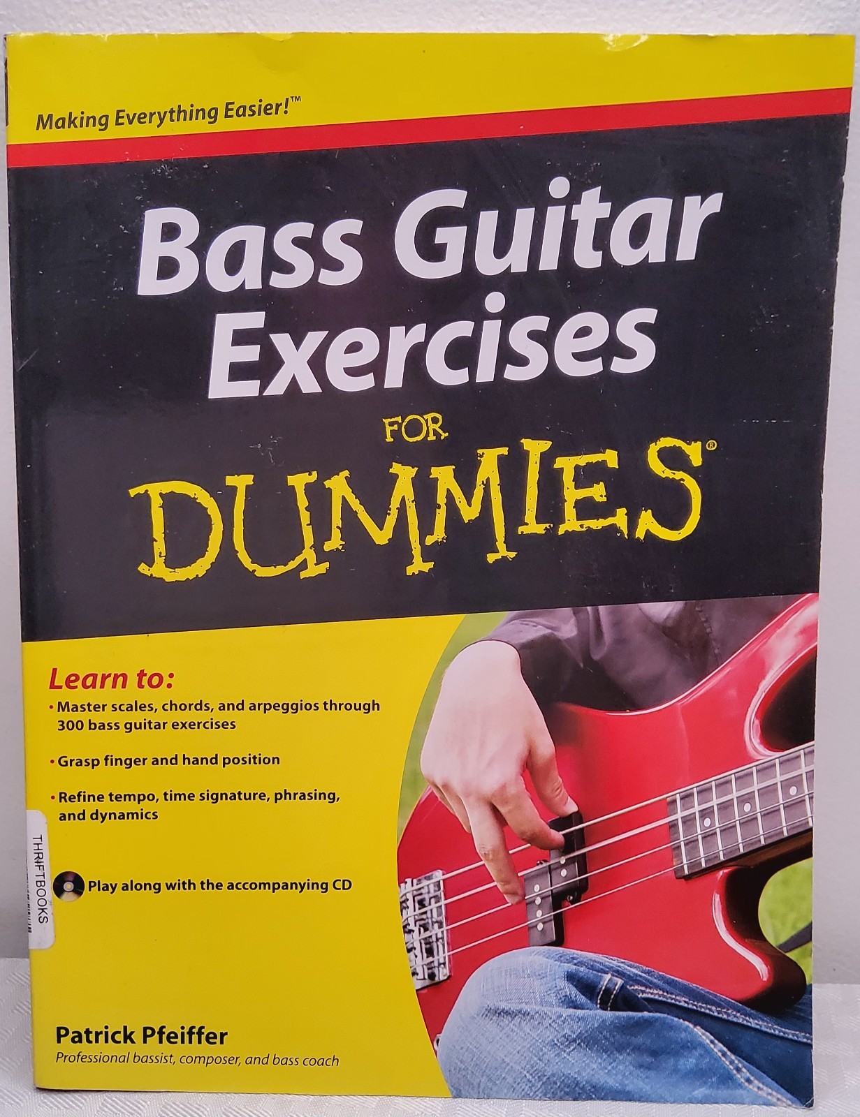 Bass Guitar Exercises For Dummies With CD 196 Pages By Patrick Pfeiffer (BS)