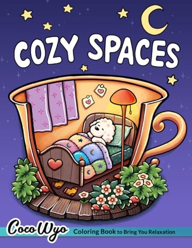 Cozy Spaces: Coloring Book for Adults and Teens Featuring Relaxing Familiar …