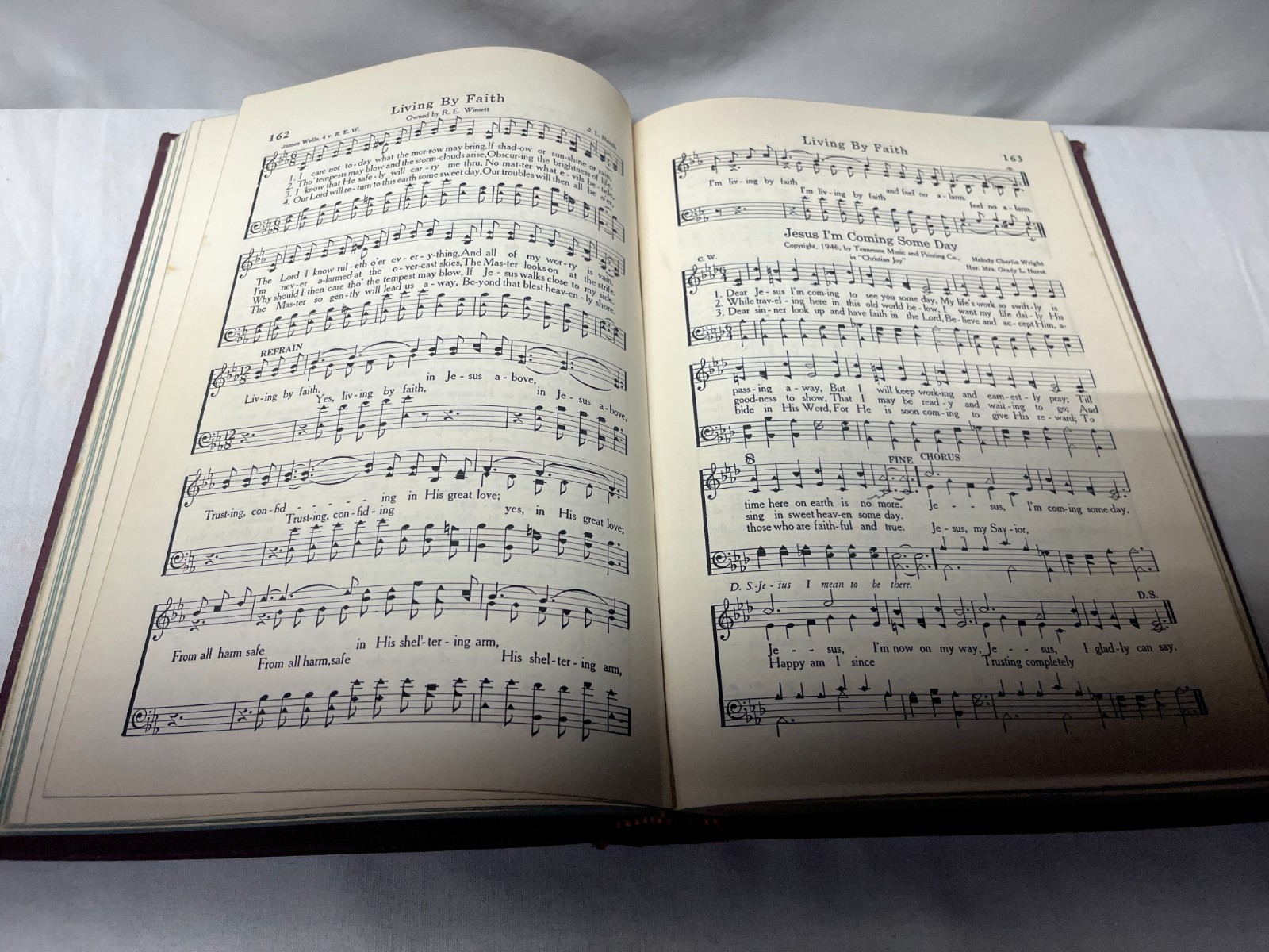 CHURCH HYMNAL SHAPED NOTES ONLY 1951 HARDBACK TENNESSEE MUSIC