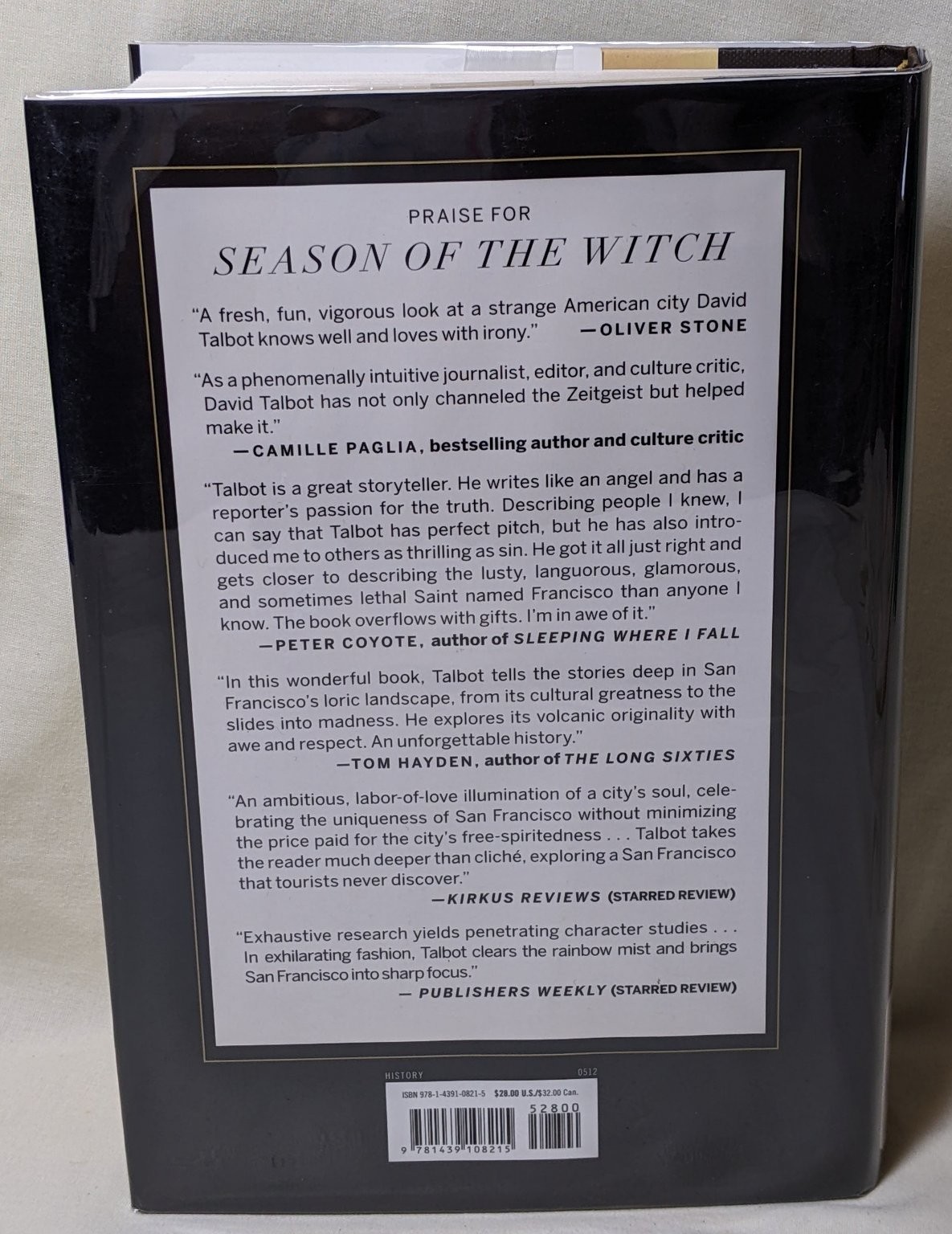 Season of the Witch David Talbot 2012 First Edition Hardcover Free Press