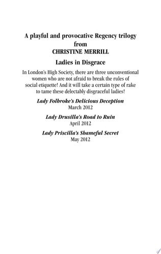 Lady Priscilla’s Shameful Secret by Merrill, Christine, Very Good Book