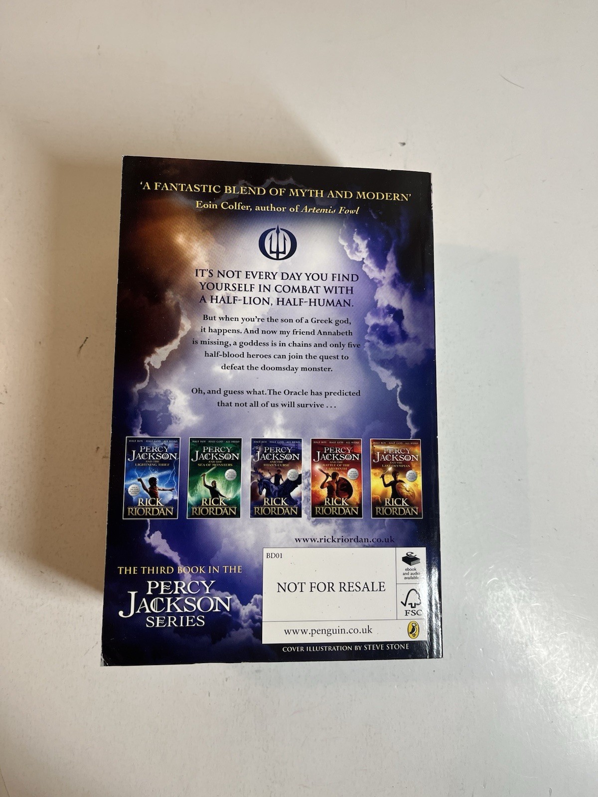 Complete Series Set PERCY JACKSON 1-5 Rick Riordan Paperback Books Epic Heroes