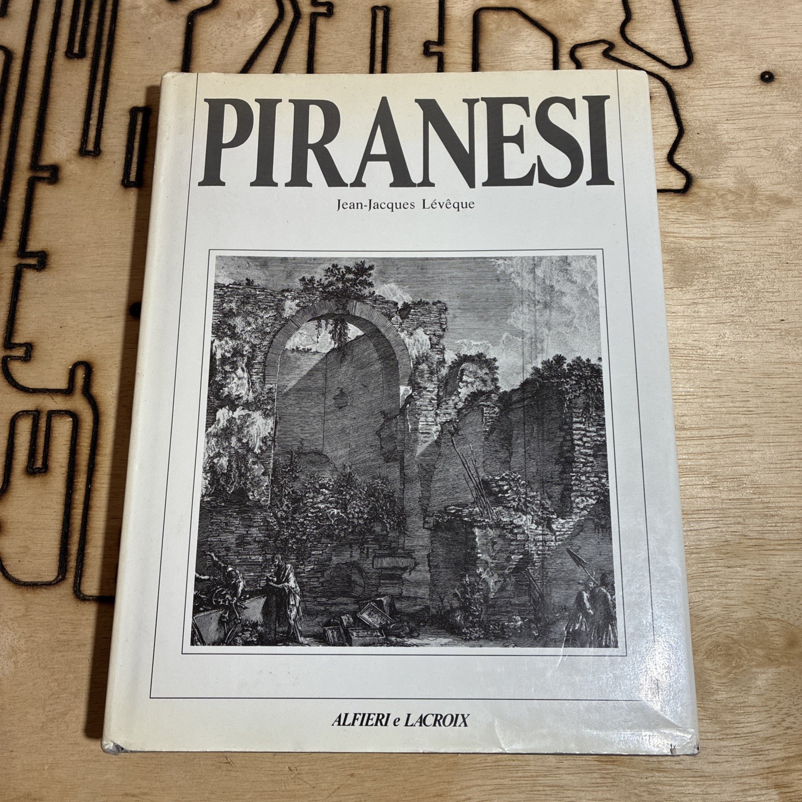 Vintage Piranesi Engraving Etching Book by Jean Jacques Leveque HCDJ Art Italian