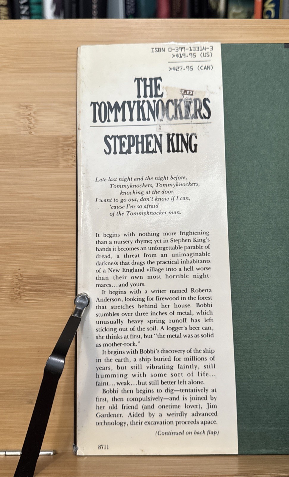 The Tommyknockers – Stephen King (1987, Hardcover) Later Printing, VG