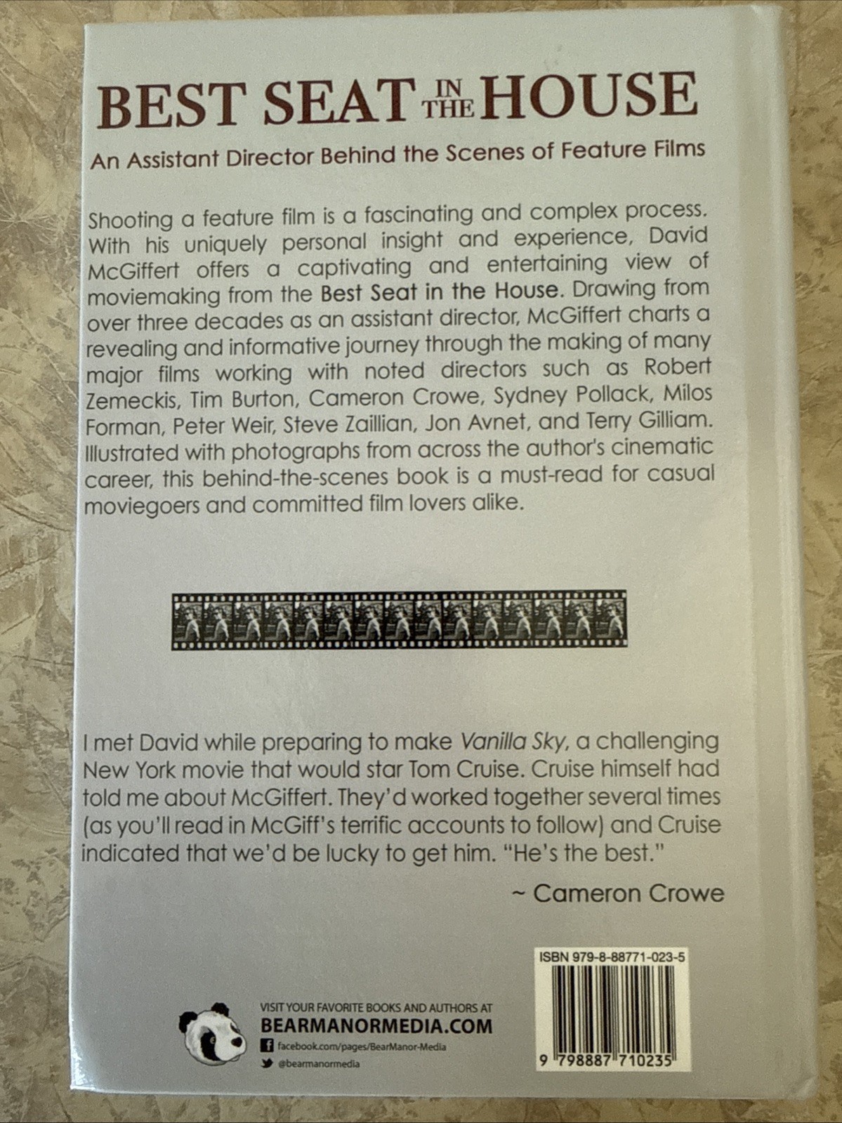 Best Seat In The House David McGiffert Assistant Director Hollywood Memoir HC