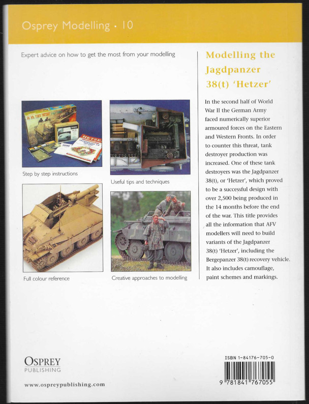 Osprey Modelling Series 10: Modelling the Jagdpanzer 38 (t) ‘Hetzer’ SC Ref. VF+