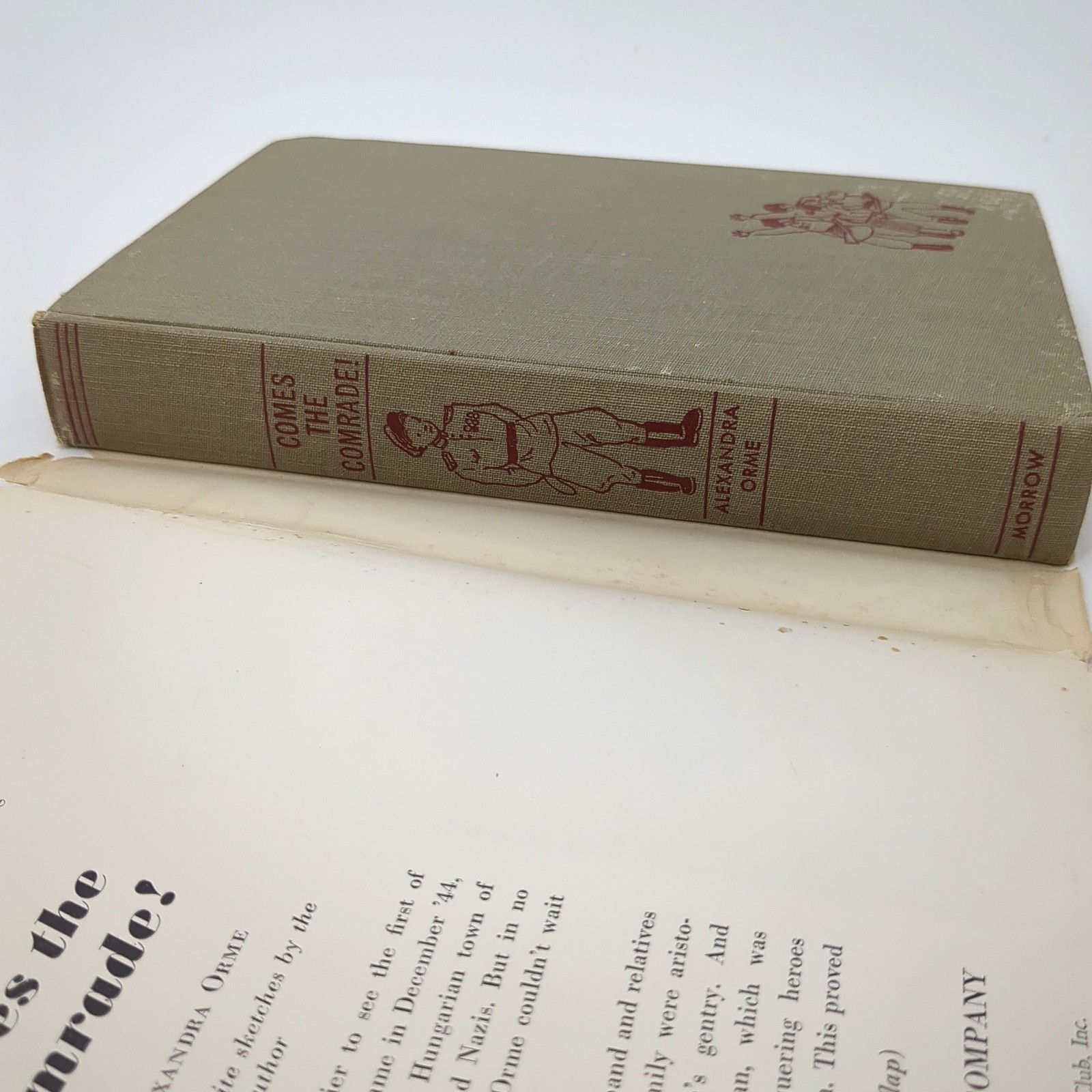 Comes the Comrade Polish Translation Vintage Hardcover Book Alexandra Orme 1950