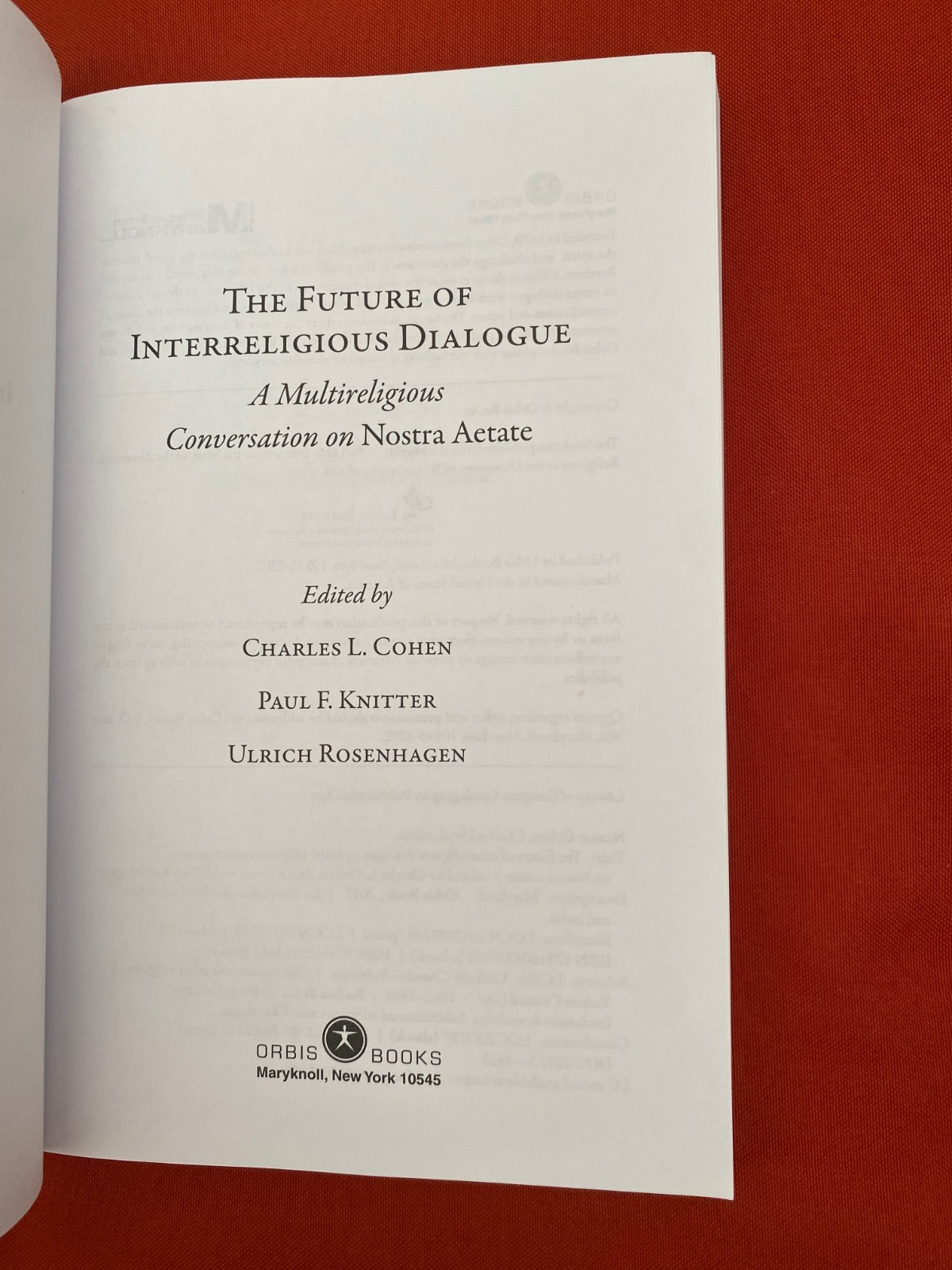 The Future of Interreligious Dialogue (2017) – Orbis Books pbk. – Very Good