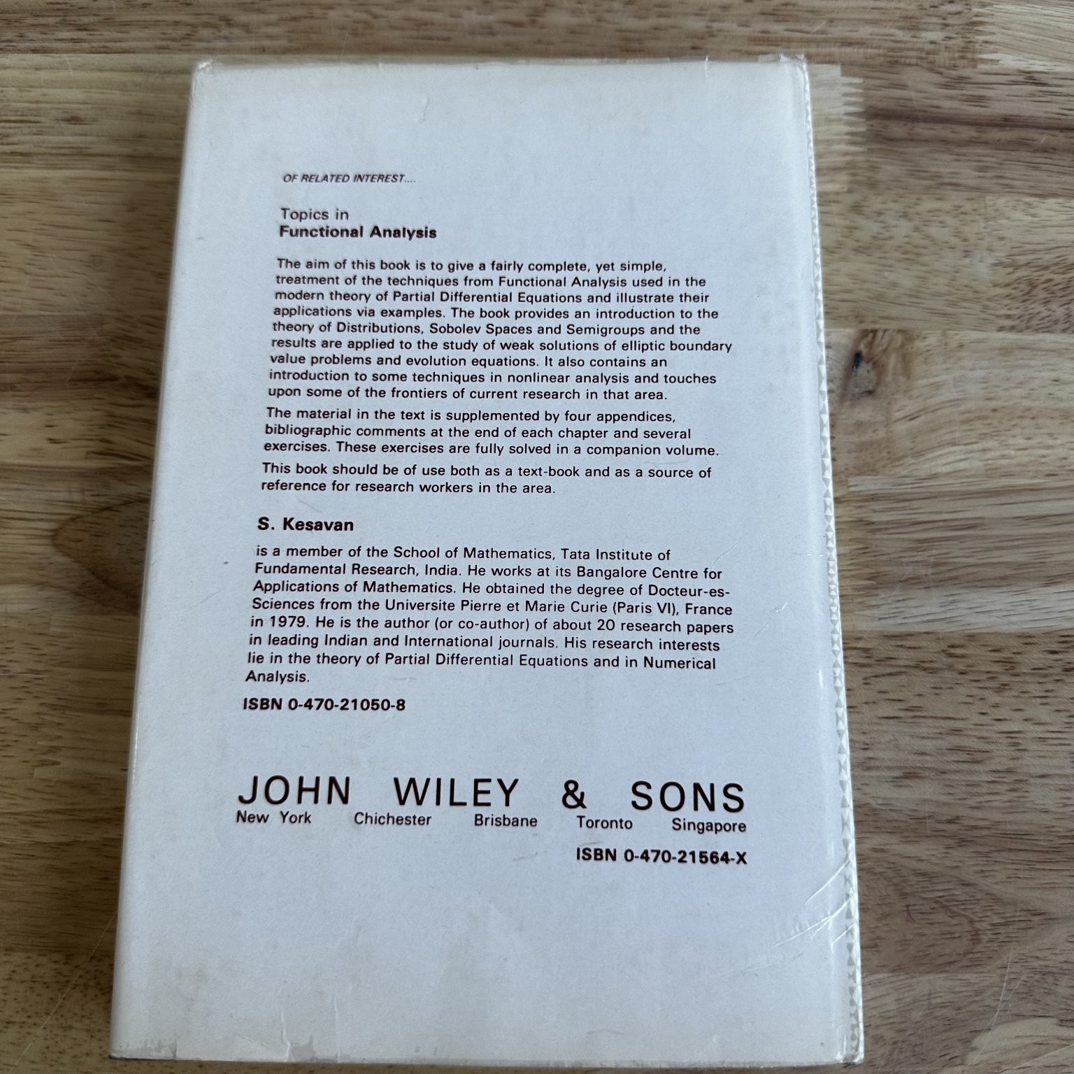 Functional Analysis with Applications Choudhary Nanda 1989 John Wiley & Sons