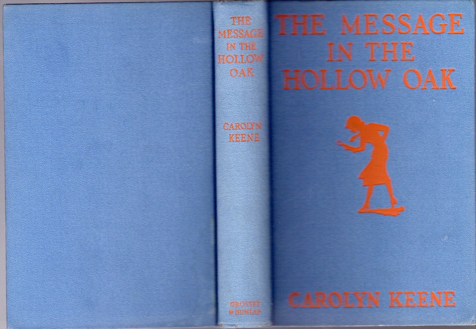 NANCY DREW #12 THE MESSAGE IN THE HOLLOW OAK w/DJ 1938B-10 GLOSSY INTERNAL