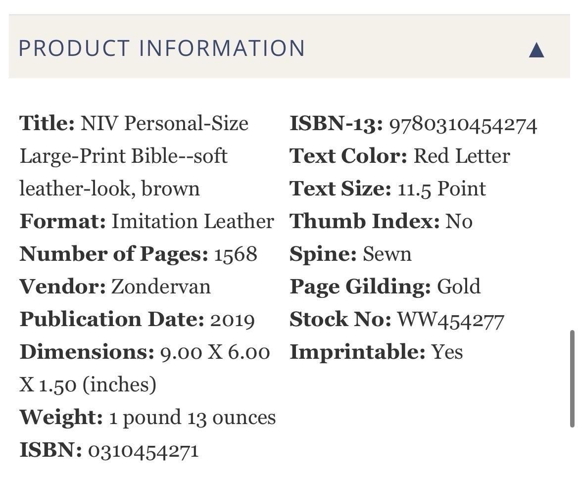 MAGNETIC CLOSE NIV LARGE PRINT(11.5pt) Personal Bible, Leathersoft, ENGRAVED