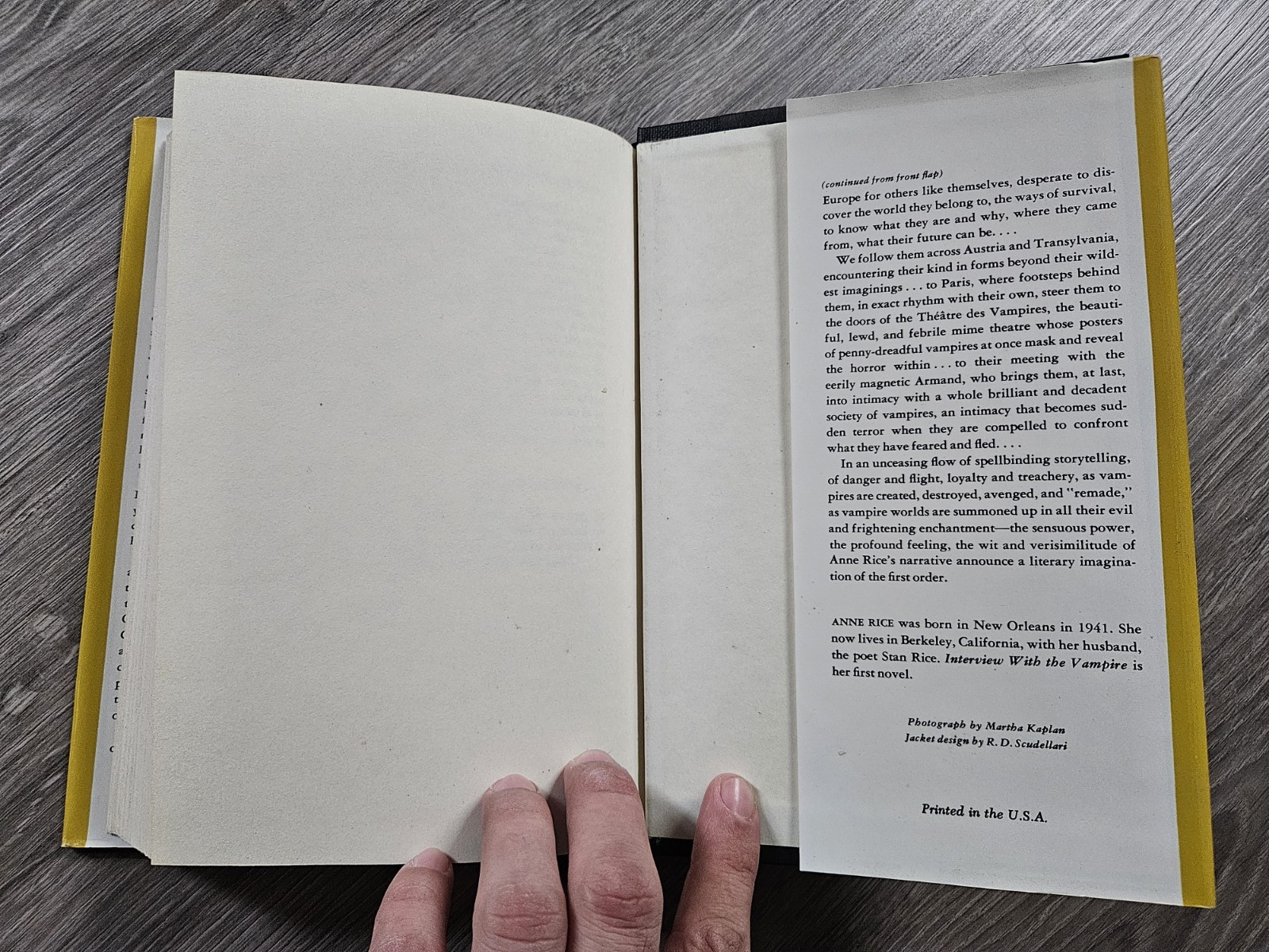 Interview with the Vampire Anne Rice 1976 Hardcover HCDJ