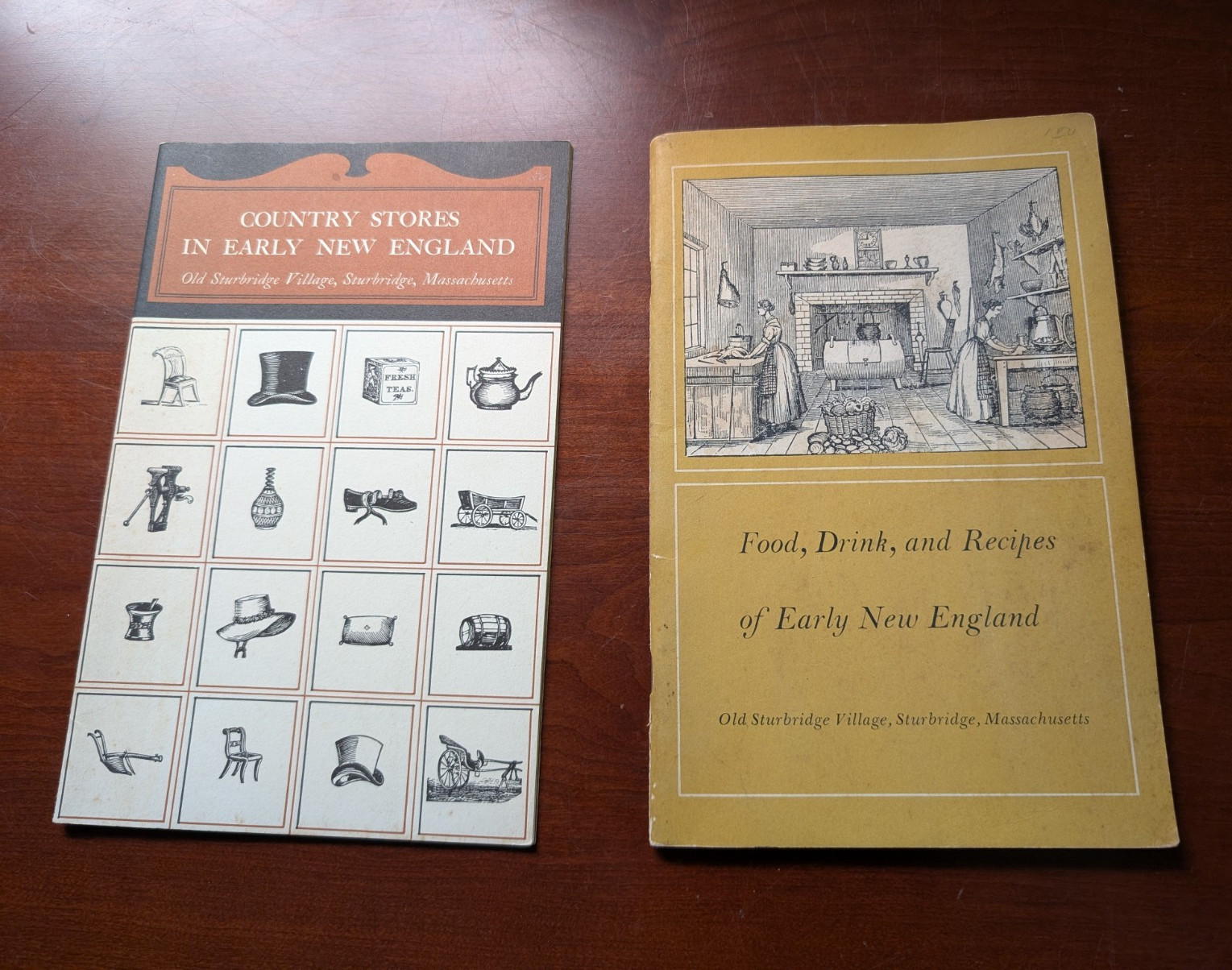 Old Sturbridge 2 Book Lot Food, Drink & Recipes Early New England PB 1963