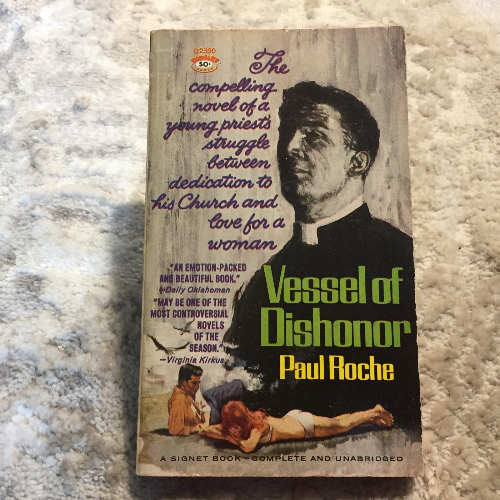 Vessel Of Dishonor Paul Roche 1963 Signet Catholic Priesthood Paperback Book