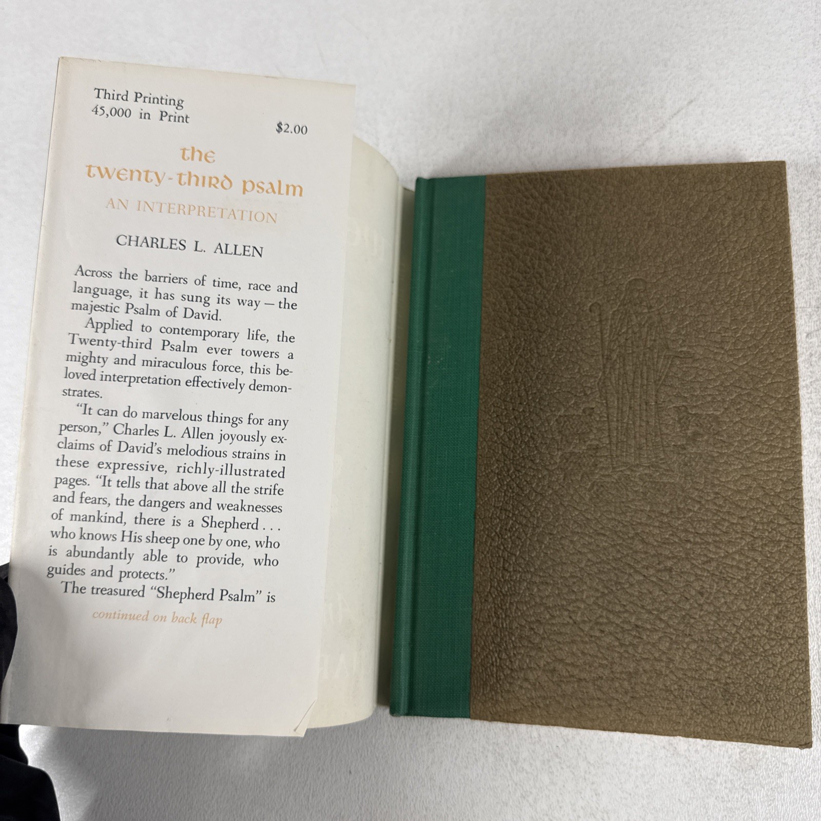 The Twenty-Third Psalm: An Interpretation hardcover by Charles L. Allen HB/DJ