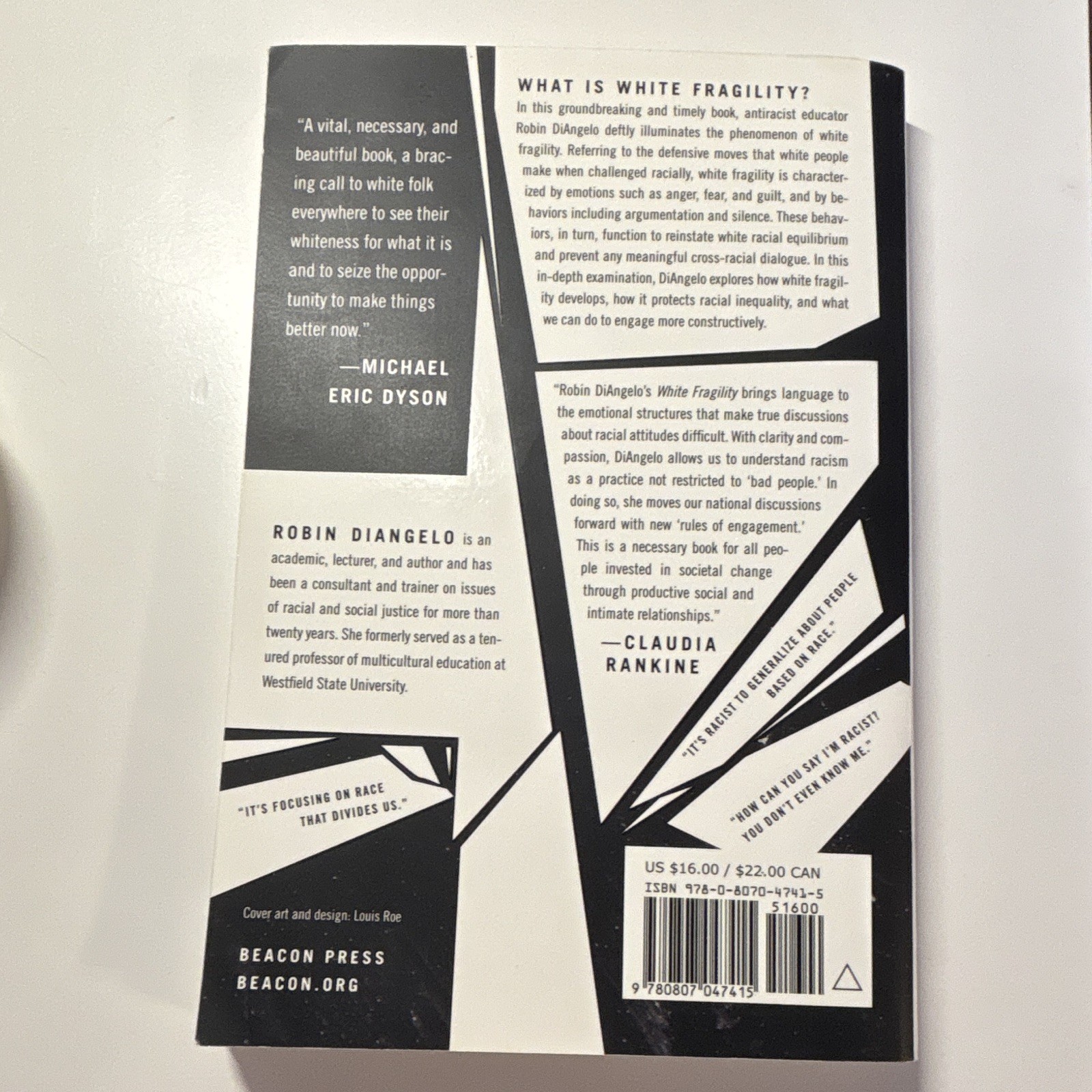 White Fragility by Robin DiAngelo (2018) Trade Paperback Nonfiction