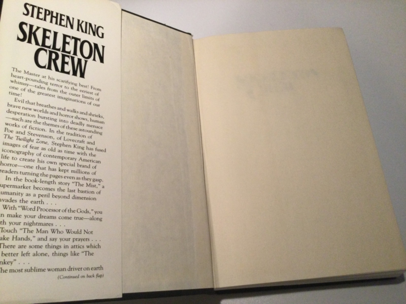 Skeleton Crew Stephen King 1985 Hardcover BCE Vintage Book Club Edition