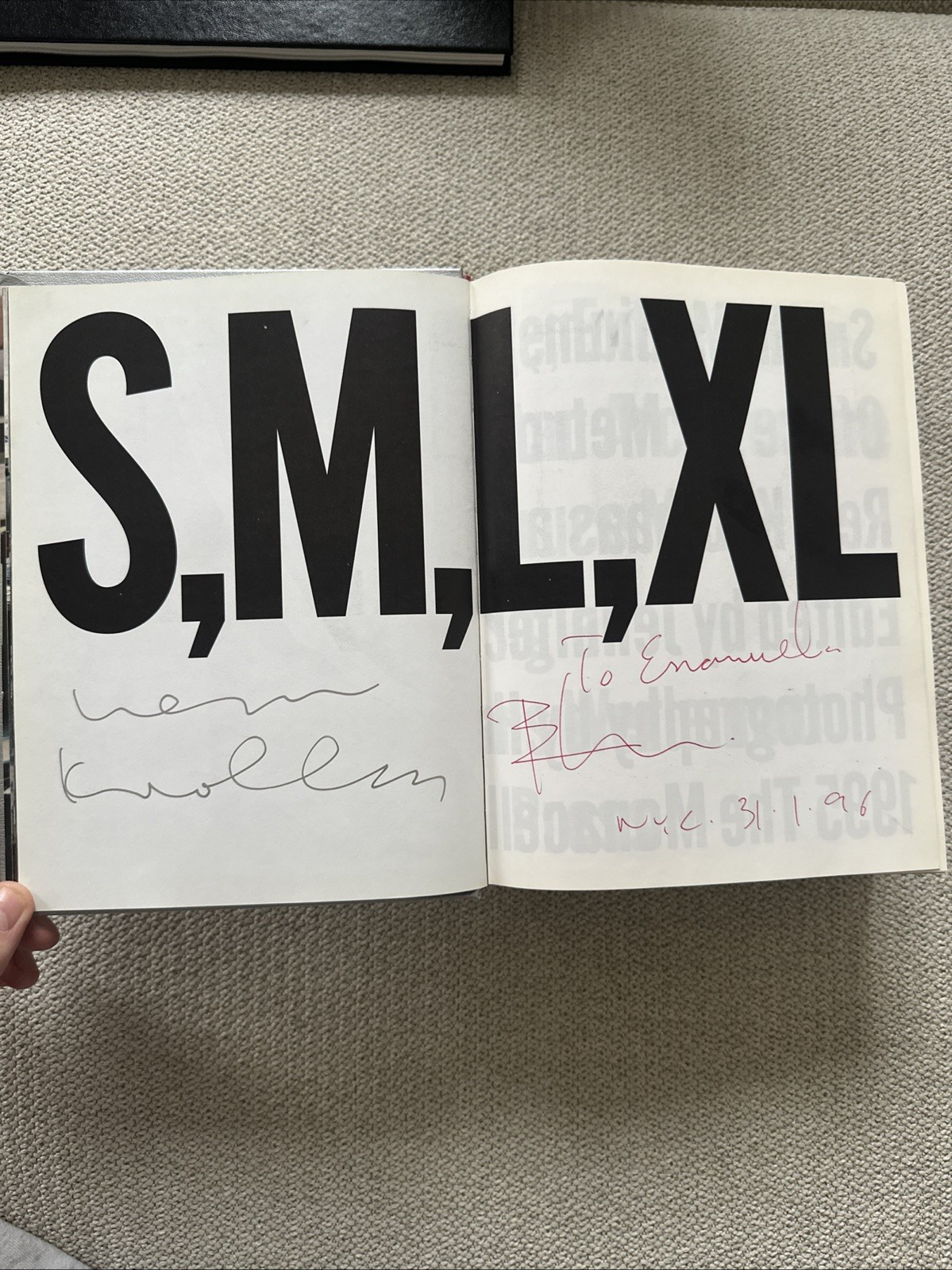 Signed Rem Koolhaas Bruce Mau OMA S, M, L, XL SMLXL Hardcover Book First Edition