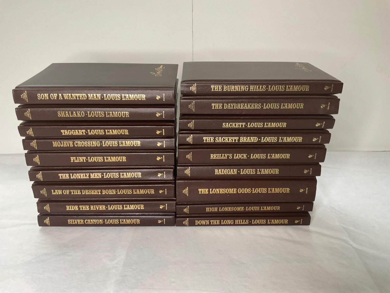 Lot of 18 Louis L’Amour Novels. Special Leatherette Bound Volumes.