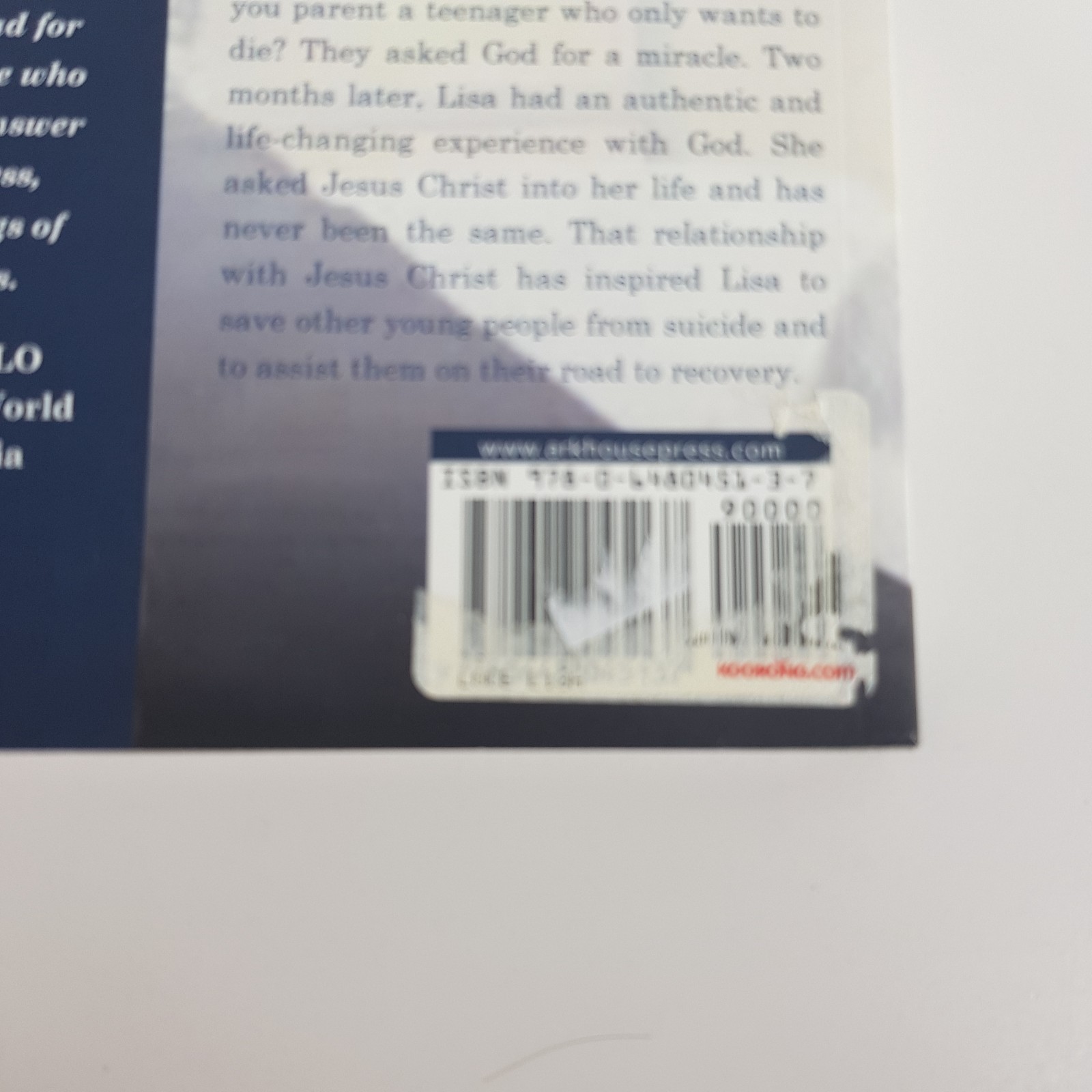 Saved By Suicide By Lisa Luce (Med PB 2017) Mental Wellness Depression Religion