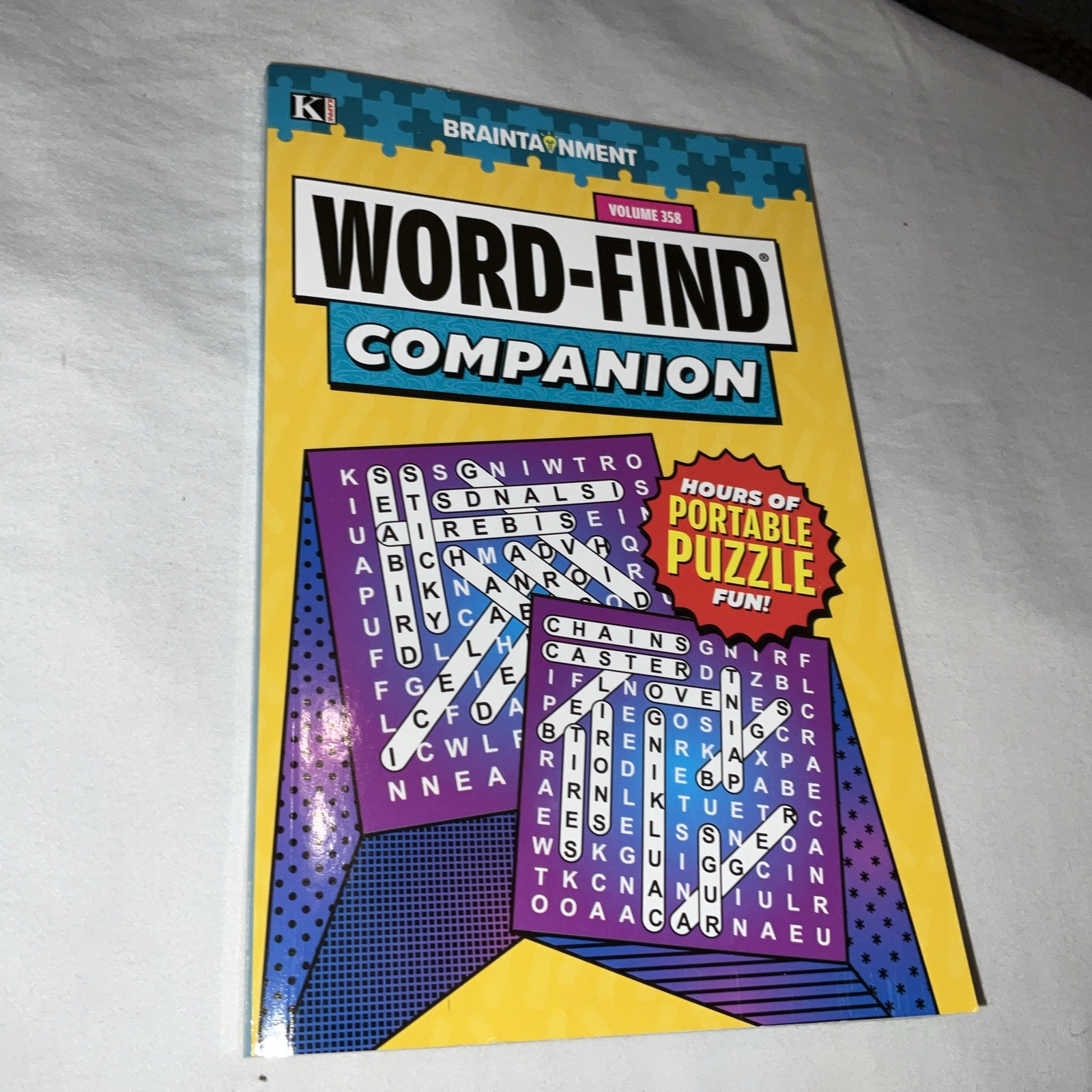 KAPPA Word-Find Braintainment Volume 358 Pages 129 W/ 58 Puzzles Large Print NEW