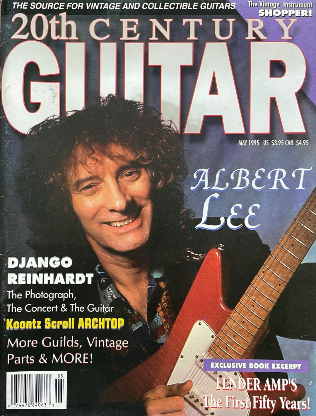 20th Century Guitar Magazine May 1995 Albert Lee Django Reinhardt Koontz Archtop