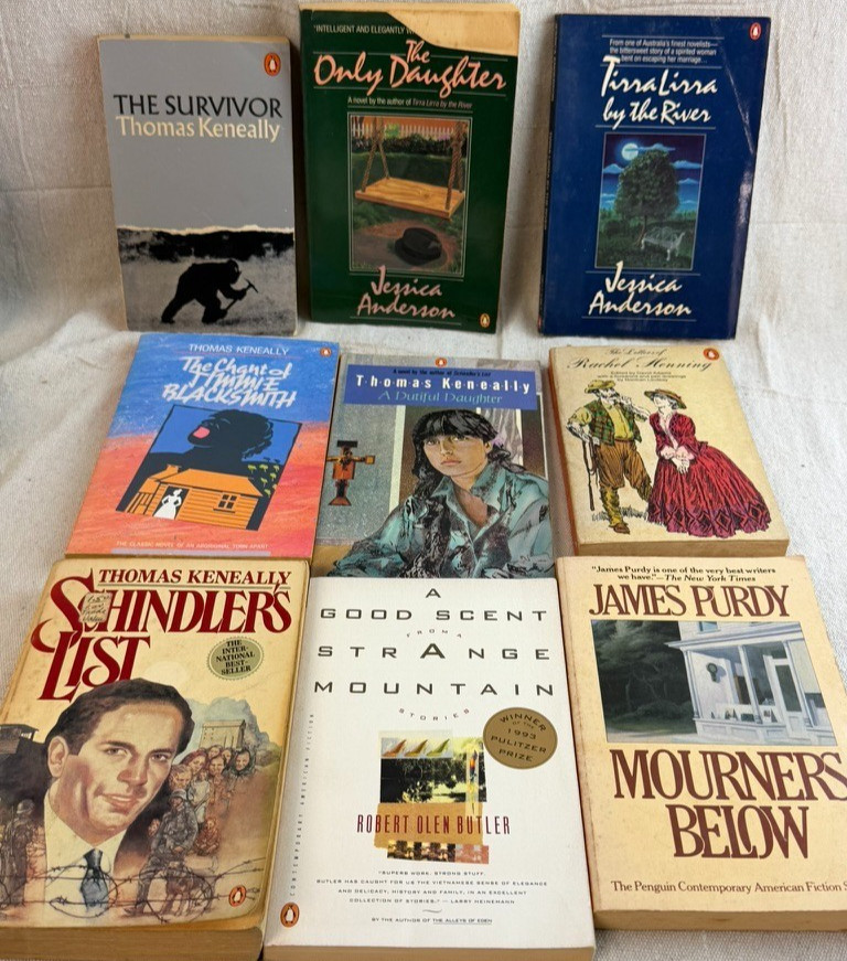 Vintage Penguin Books Lot 9x Thomas Keneally Jessica Anderson Australian Authors