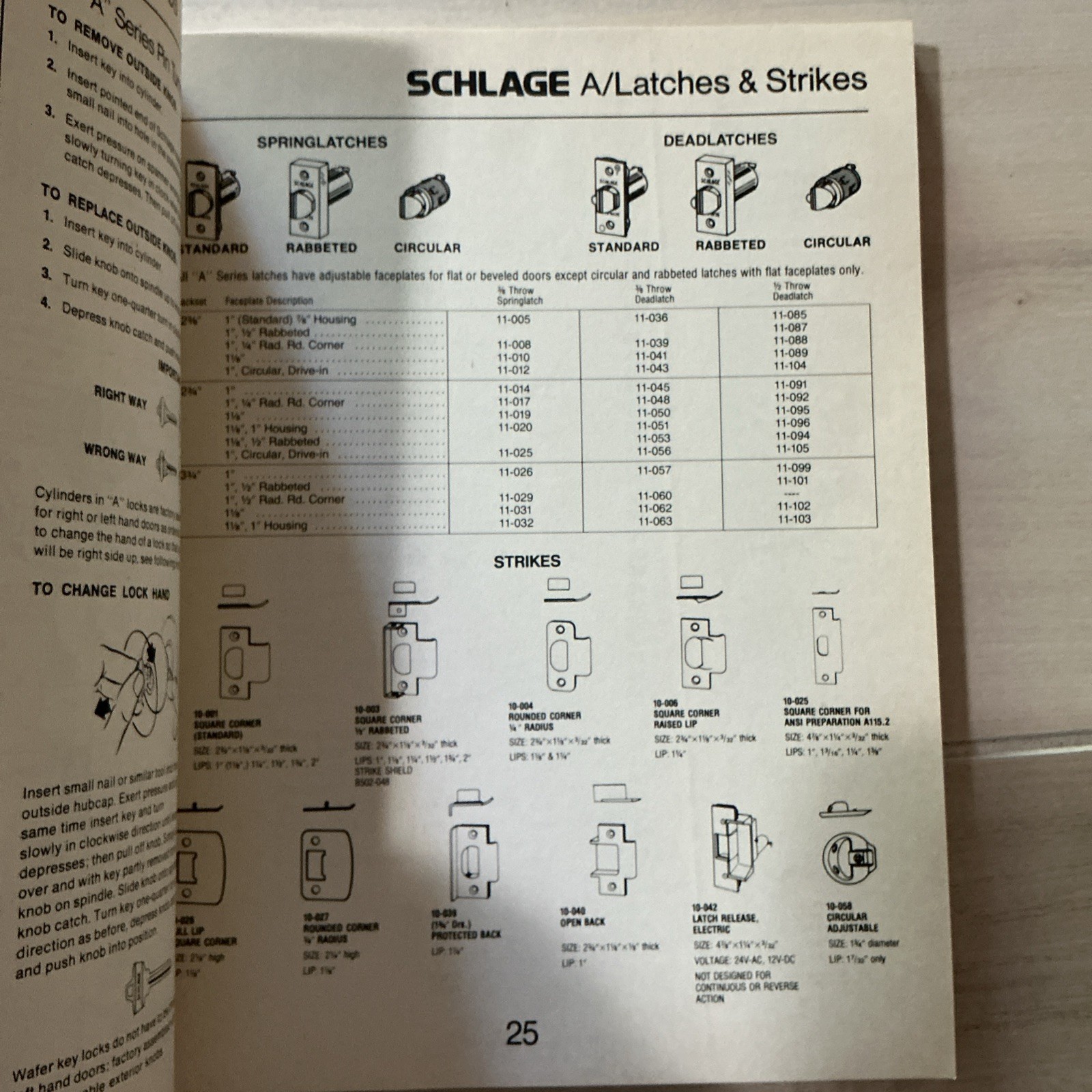 Schlage 1981 Service Manual Locksmith Lock Repair Reference Paperback TPB