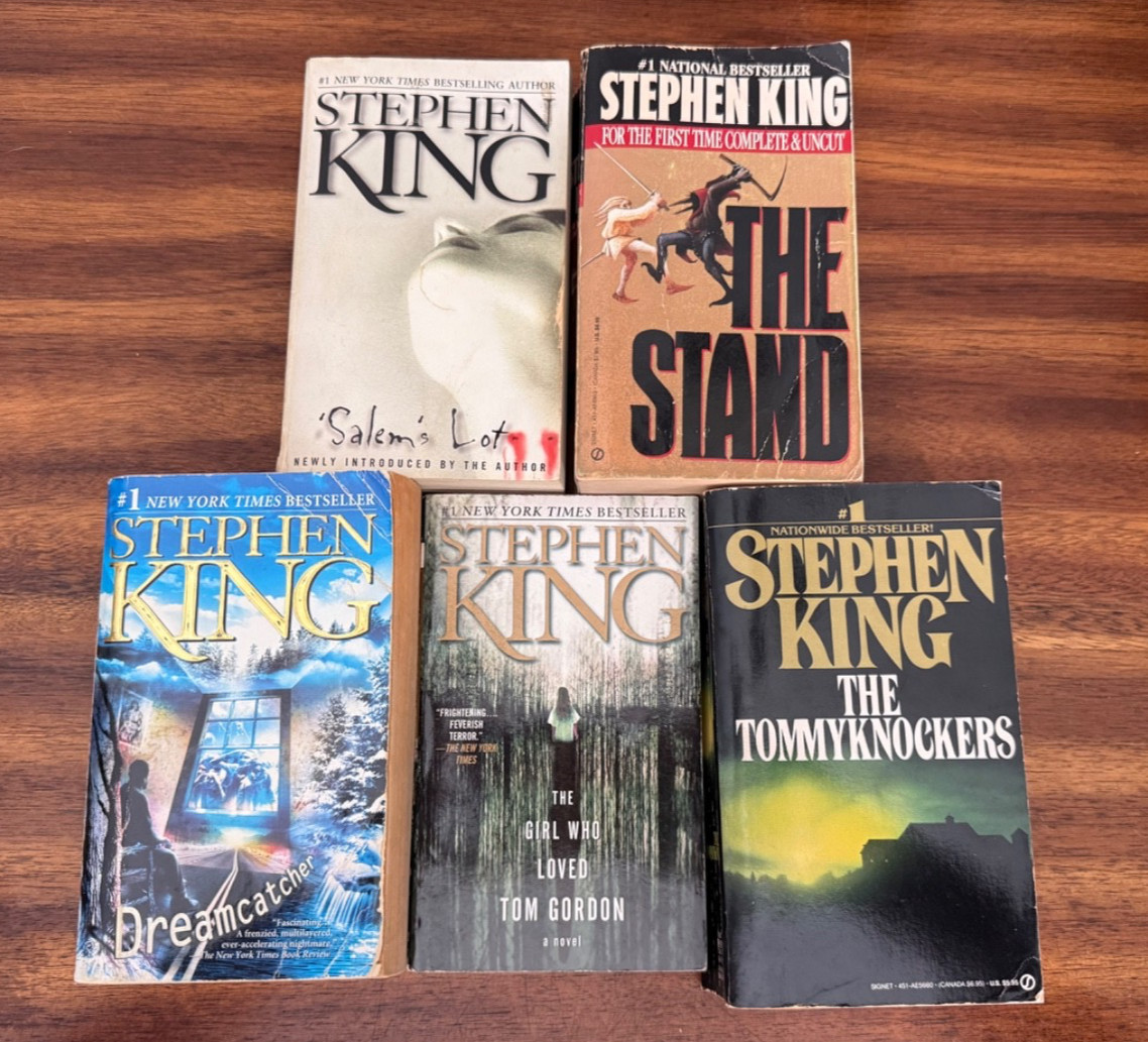Stephen King lot of 5 vintage paperbacks – Stand, Tommyknockers, etc.