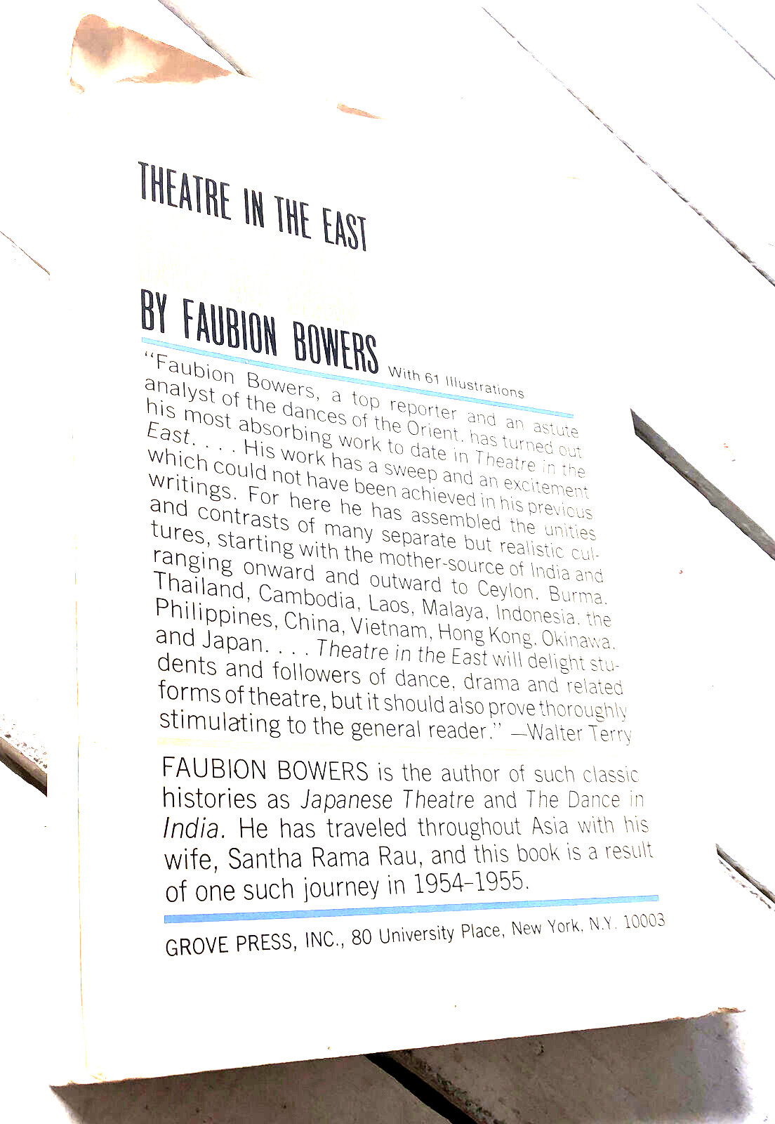 Theatre in the East Asian Dance & Drama Faubion Bowers Performing Arts
