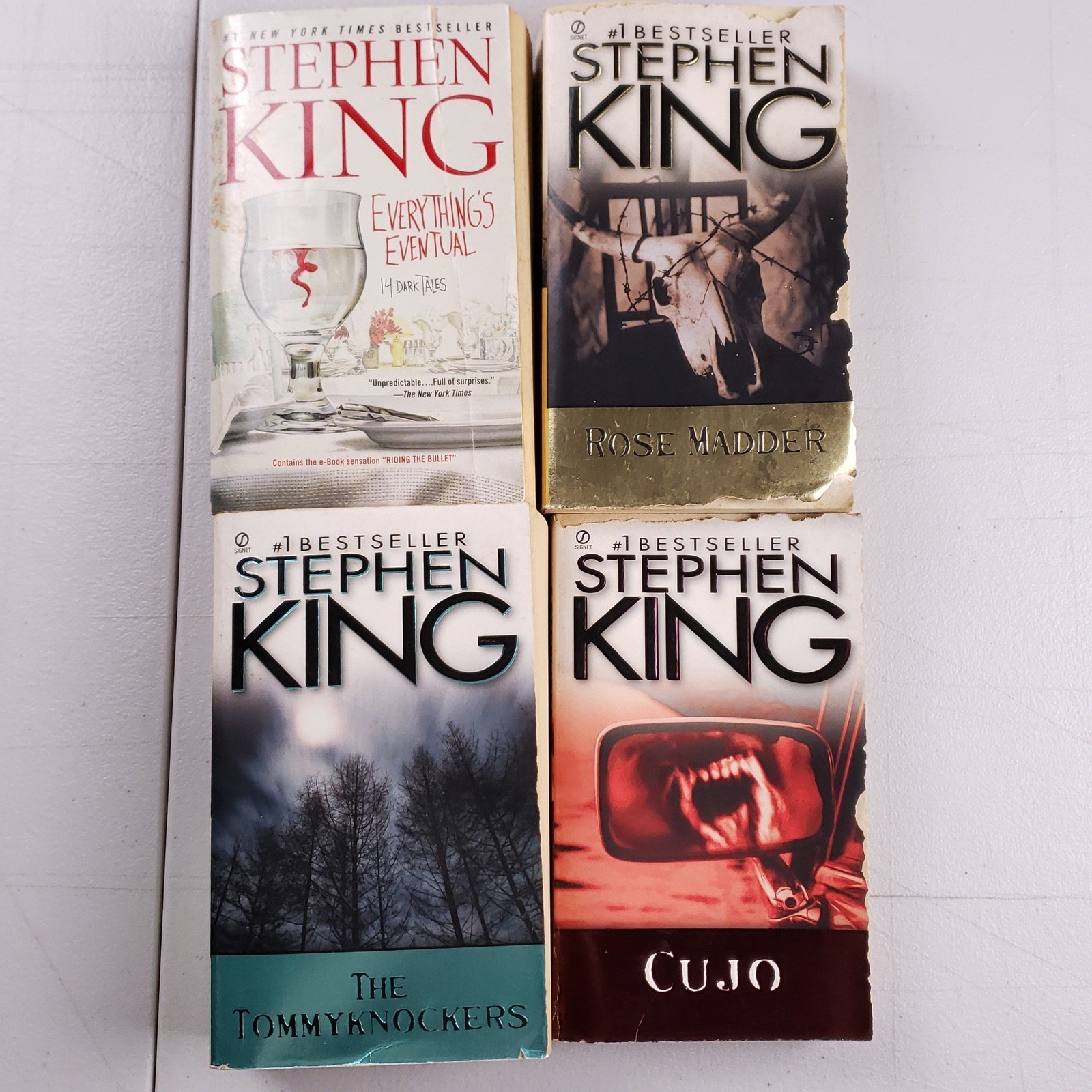 Stephen King Book Lot 4 Cujo Rose Madder Tommyknockers Everythings Eventual