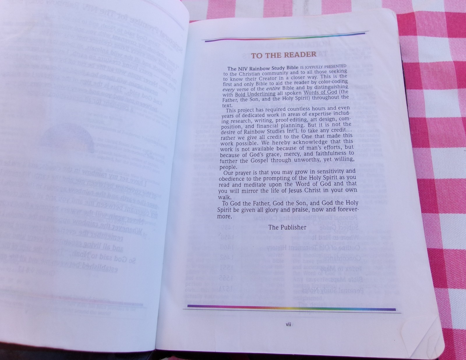 THE NIV RAINBOW STUDY BIBLE NEW INTERNATIONAL VERSION
