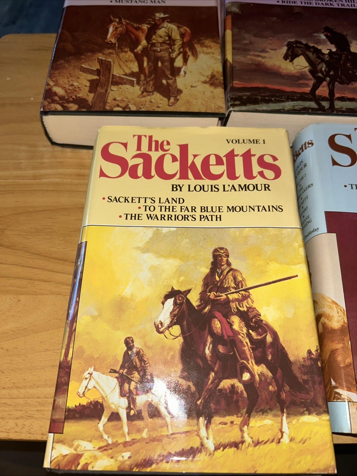 The Sacketts Complete Set Volume 1-5 Hardcovers Lot by Louis L’Amour 80s