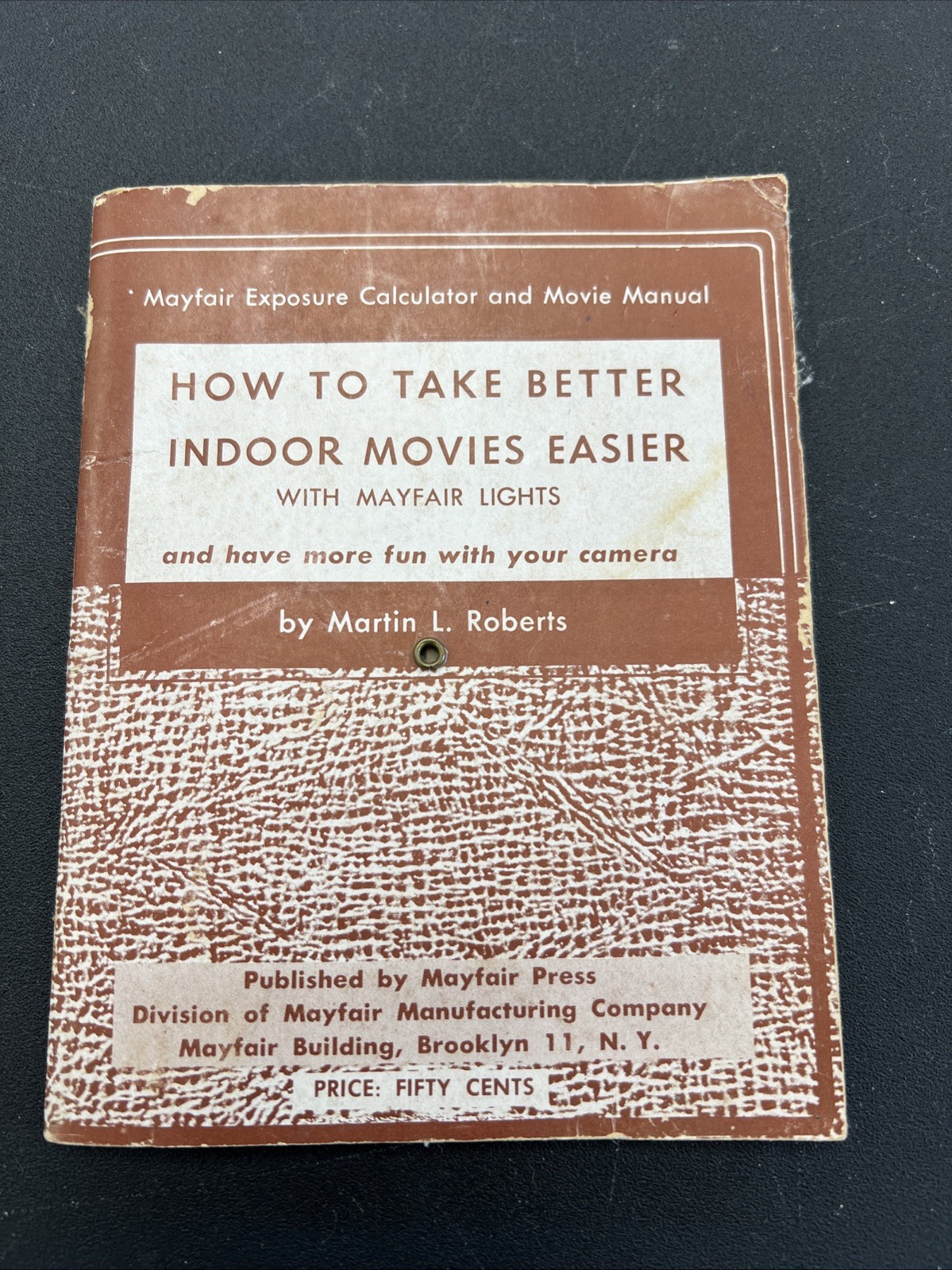 1955 How to Take Better Indoor Movies Easier W/ lighting exposure wheel Roberts
