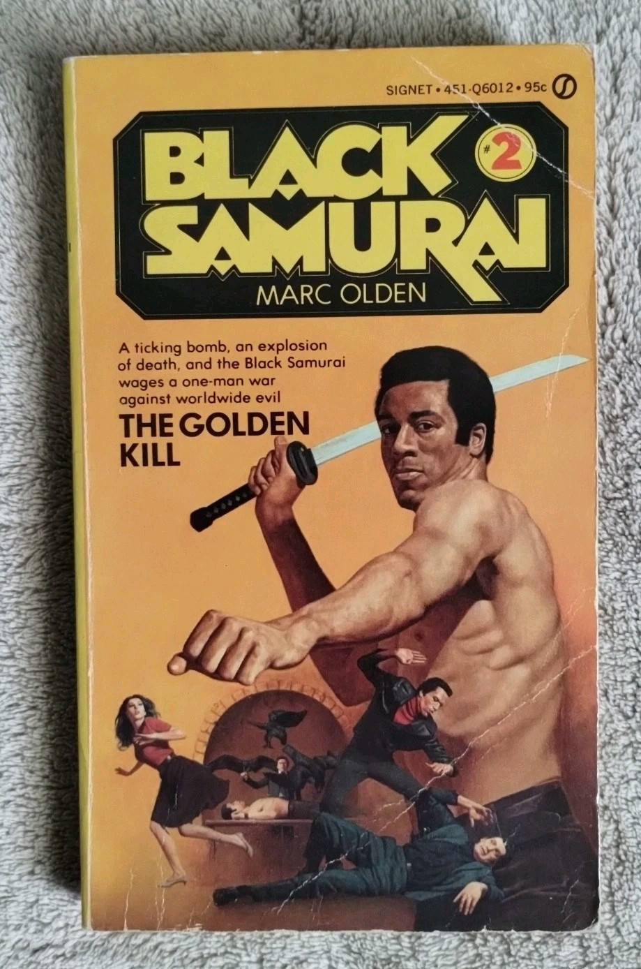 BLACK SAMURAI Paperback Book #2 The Golden Kill by Marc Olden 1974 Rare Vintage