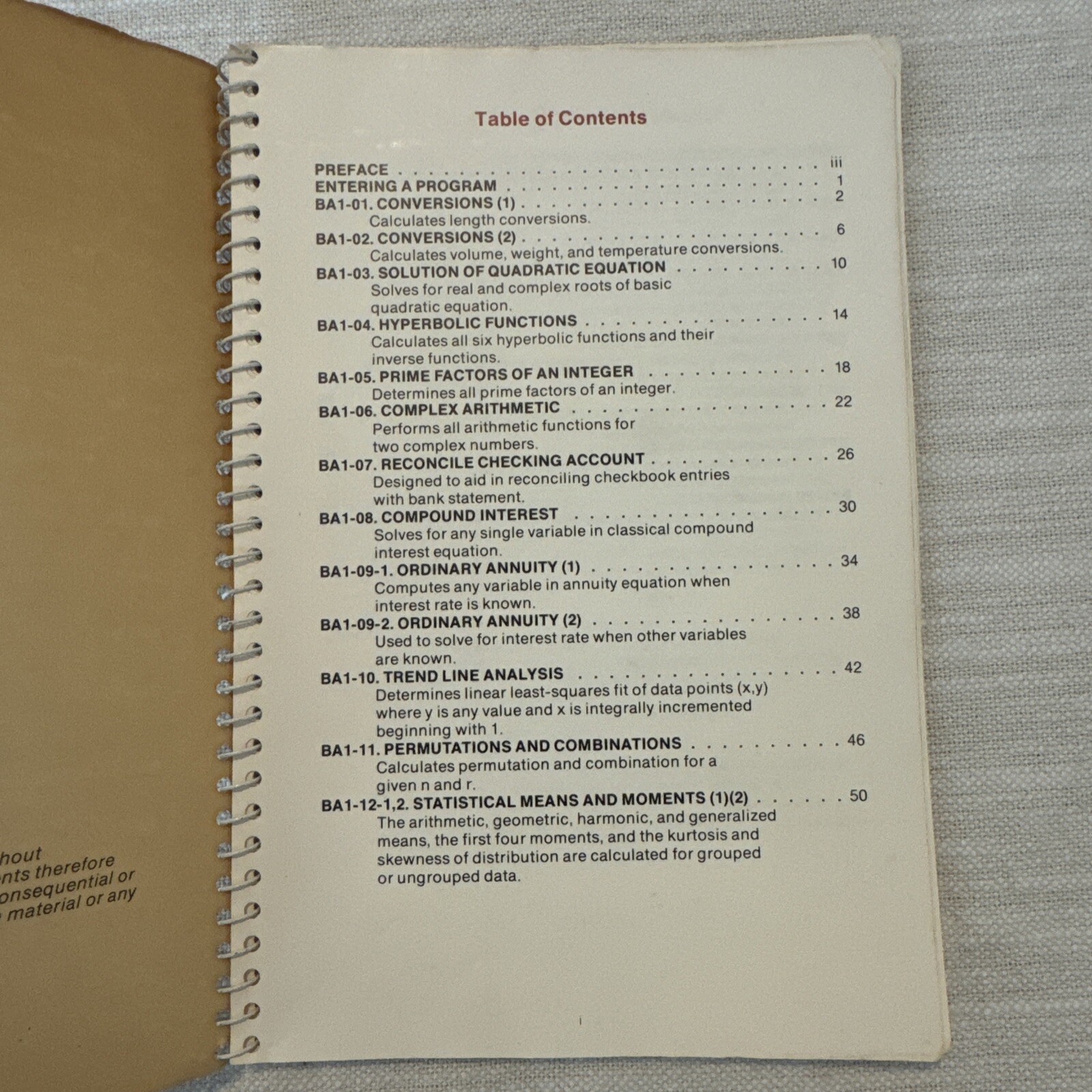 Texas Instruments Business BA-I BA1 Basic Library by Texas Instruments TI