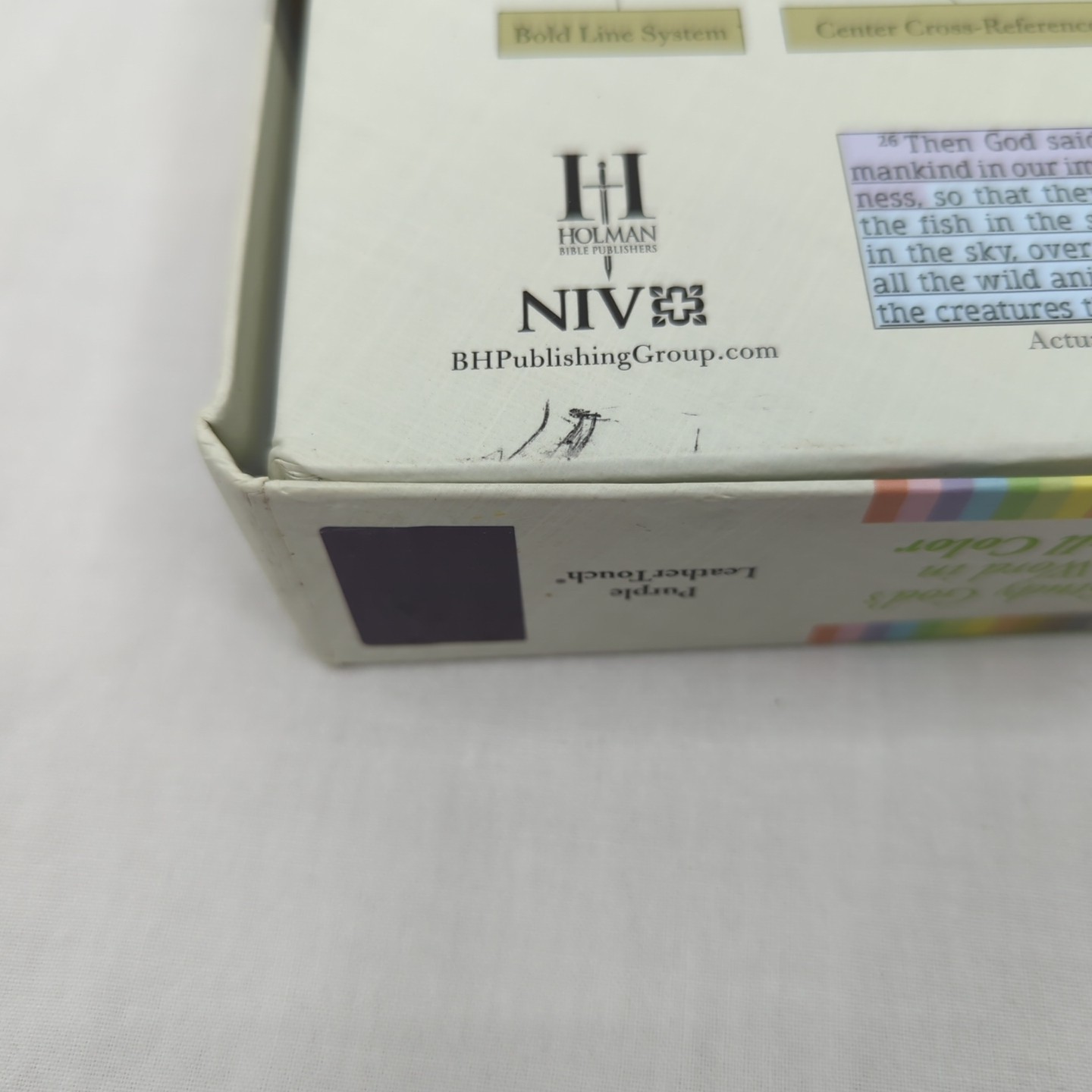 NIV Rainbow Study Bible Purple Lavender LeatherTouch Bold Line Holman Christian